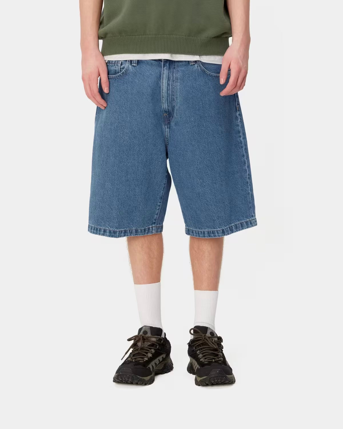 CARHARTT WIP Landon Short Blue Heavy Stone Washed