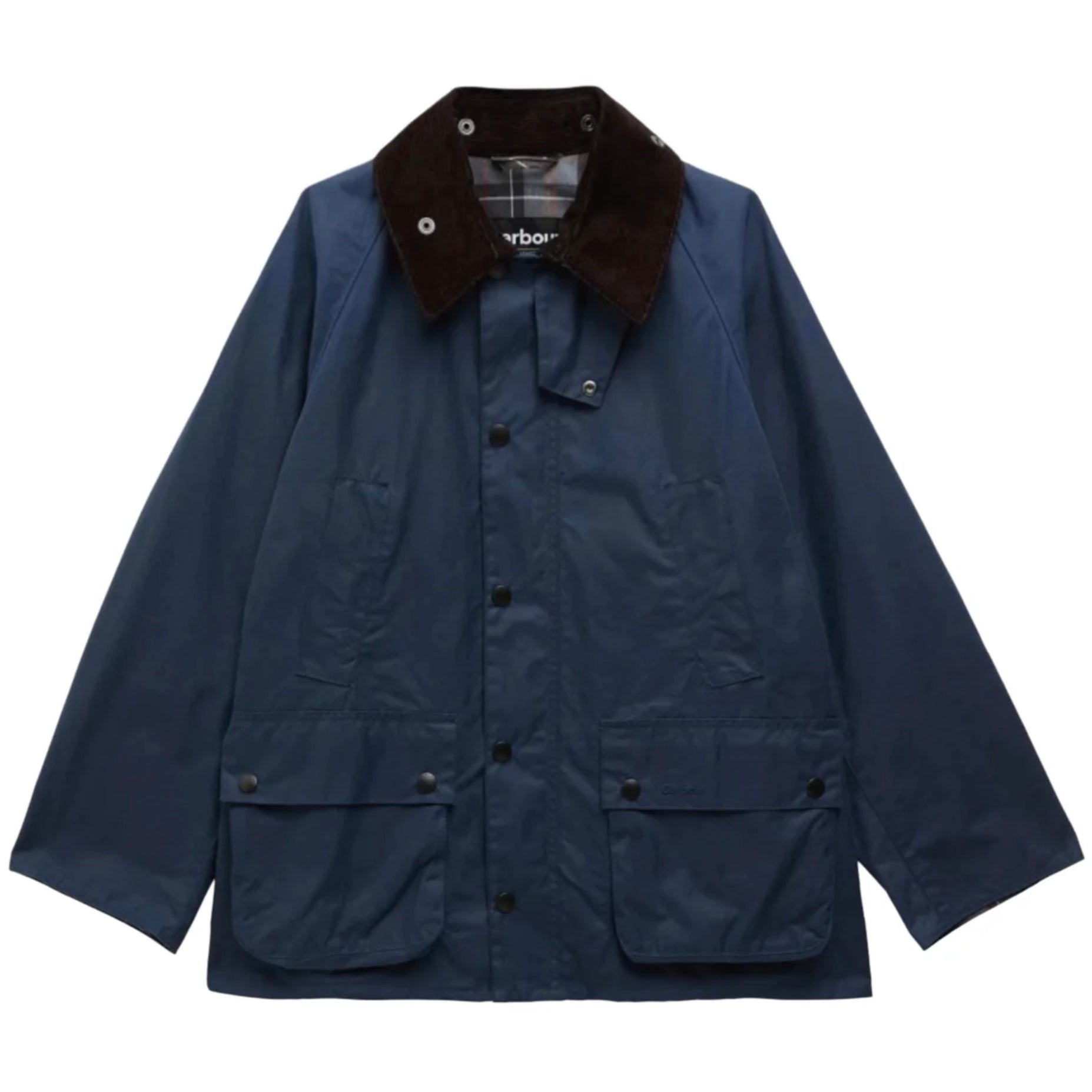 BARBOUR Oversized Bedale Waxed Jacket Washed Cobalt