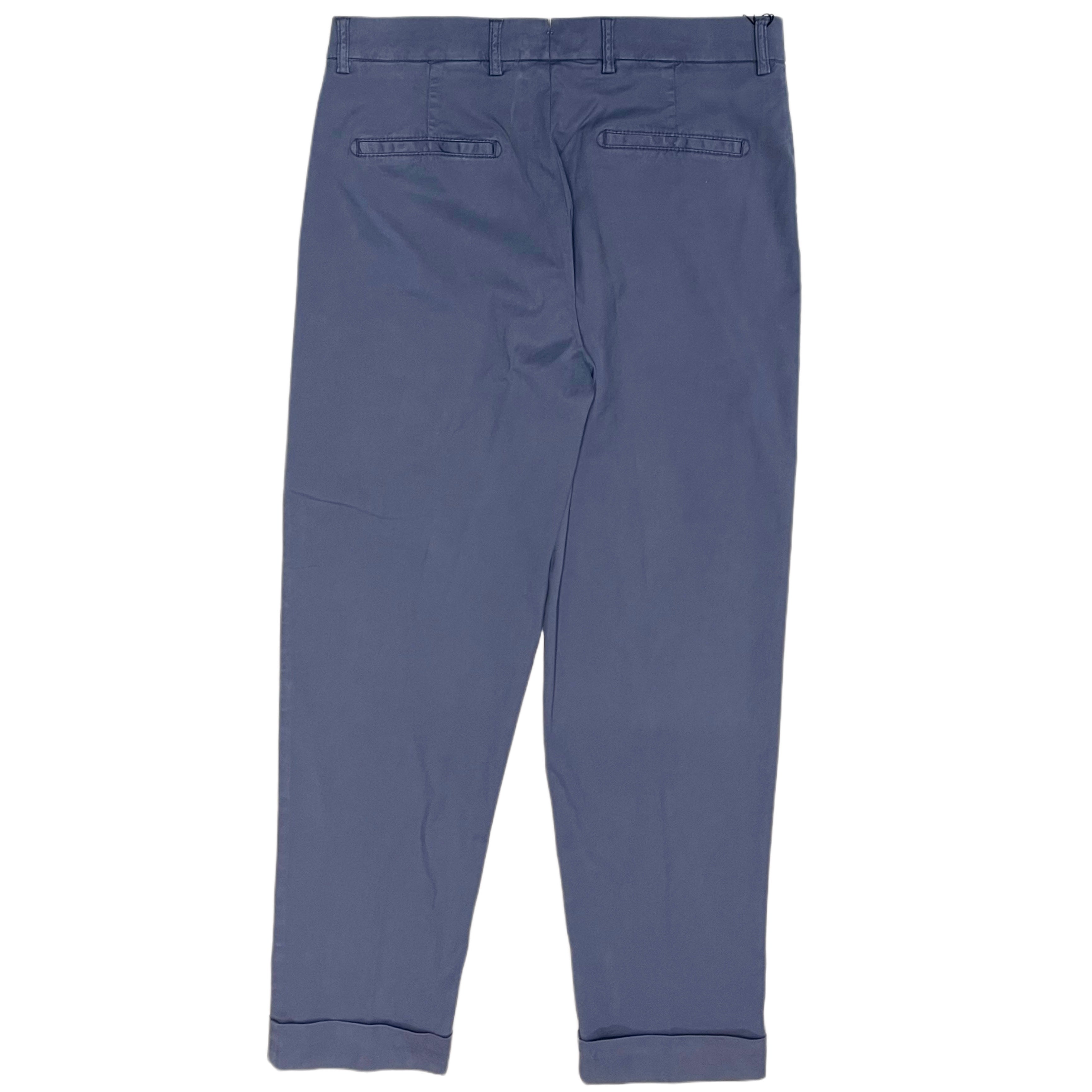 Pantaloni chino in cotone plissettato FRESH Camogli in indaco
