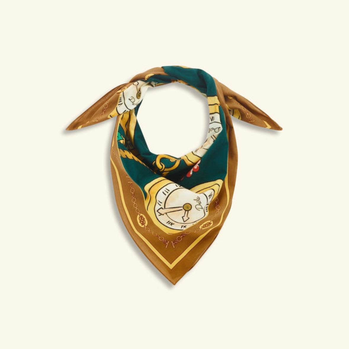 DRÔLE DE MONSIEUR Le Foulard Gousset In Verde Scuro