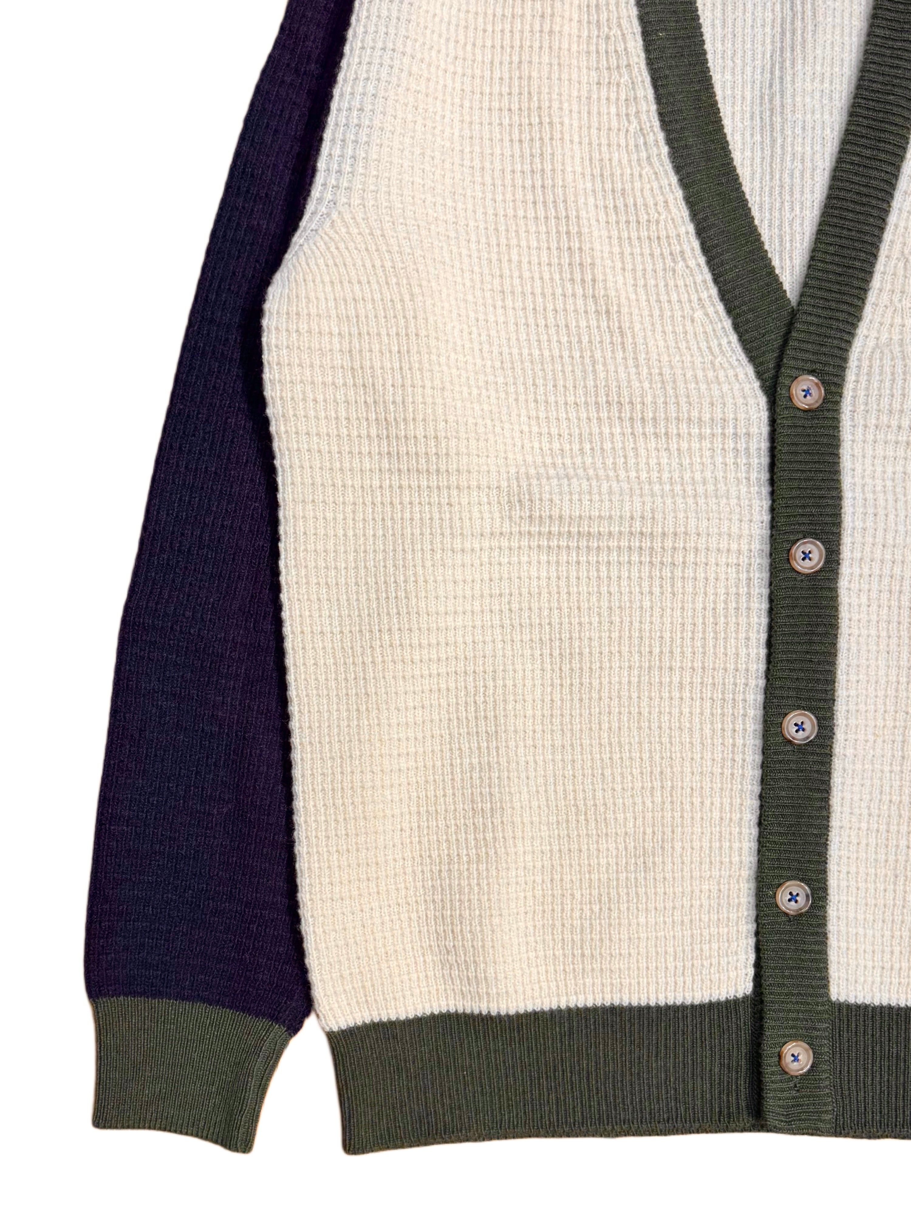 FRESH Adam Waffle-Knit Merino Wool Cardigan