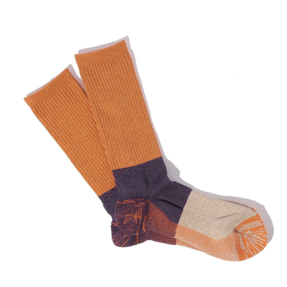 ANONYMOUS ISM Moc Pile Crew Chaussettes Moutarde