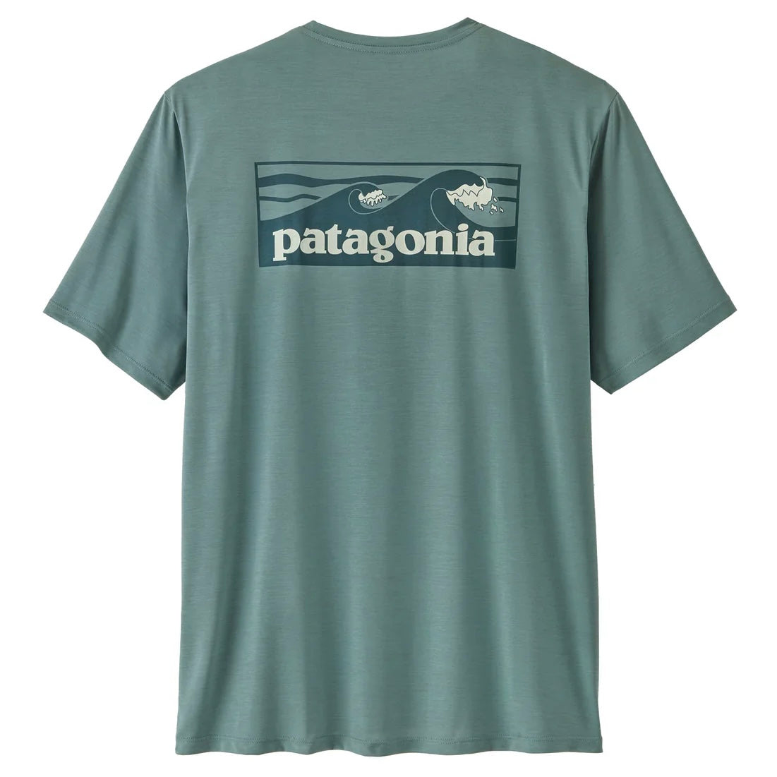 PATAGONIA Men's Capilene® Cool Daily Shirt - Boardshort Logo Blue Sage - Light Blue Sage X-Dye