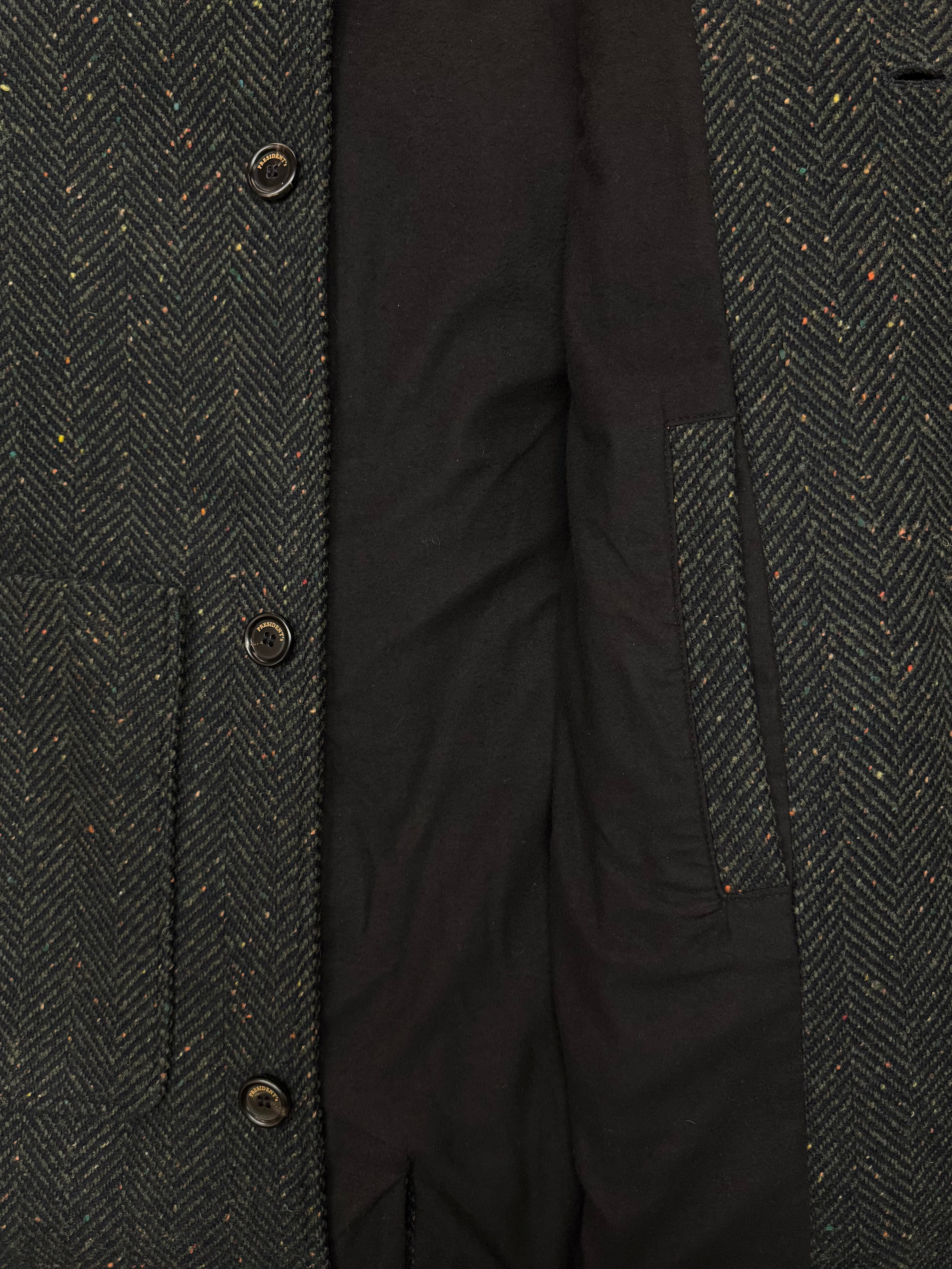 PRESIDENT’s Garden Coat Donegal Wool Blue/Green