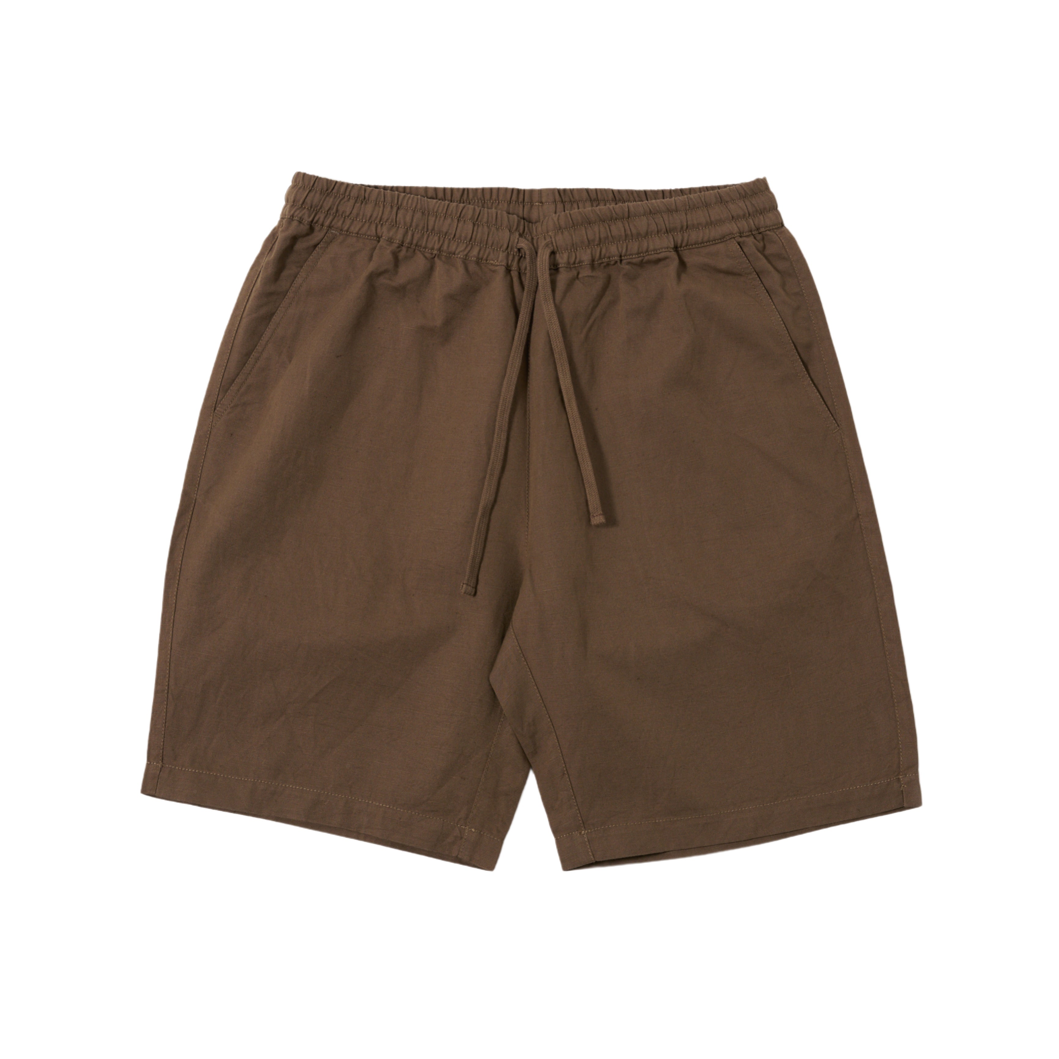 UNIVERSAL WORKS Simple Short in Khaki Linen Slub Weave