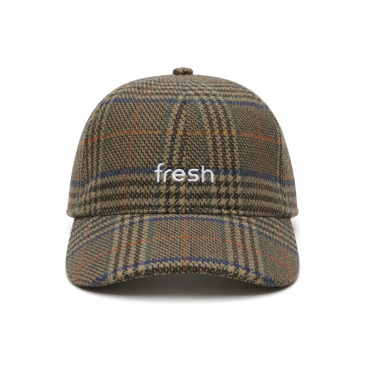 FRESH Six-Panel Oat Tweed Cap