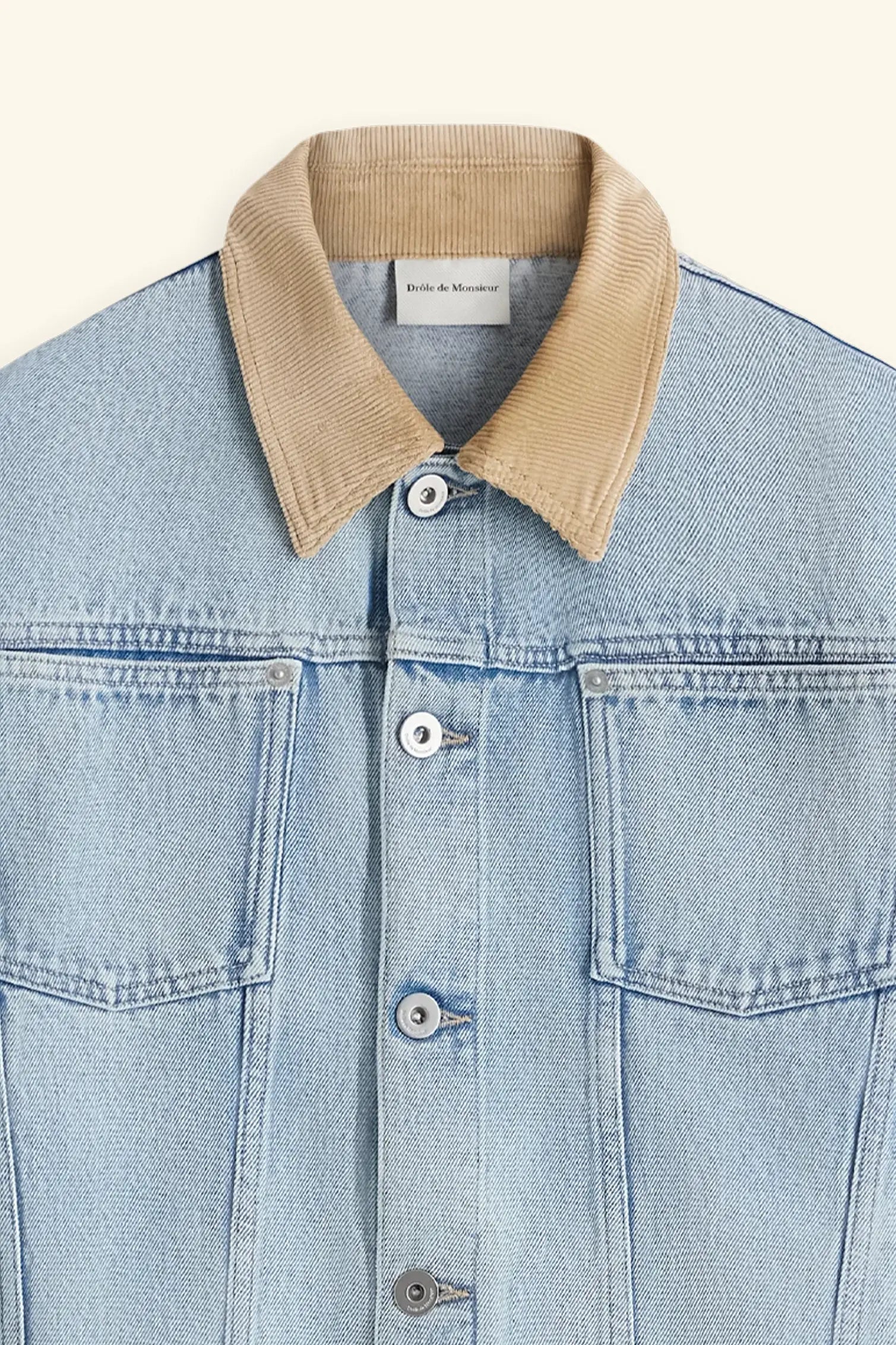 DRÔLE DE MONSIEUR La Veste Jean Délavée Azzurro