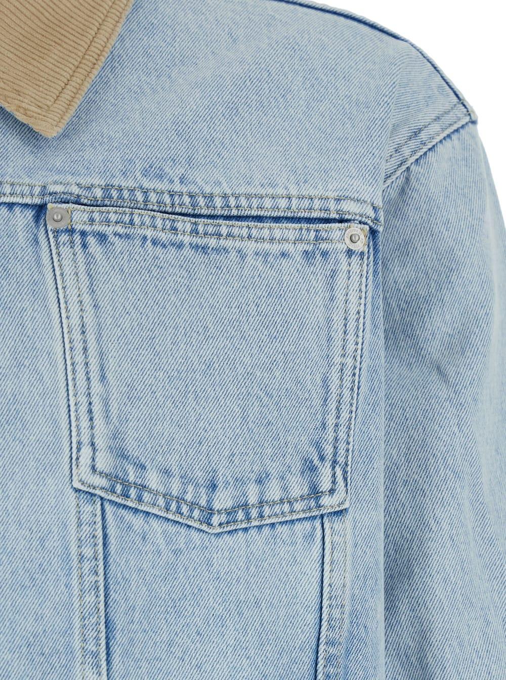 DRÔLE DE MONSIEUR La Veste Jean Délavée Azzurro