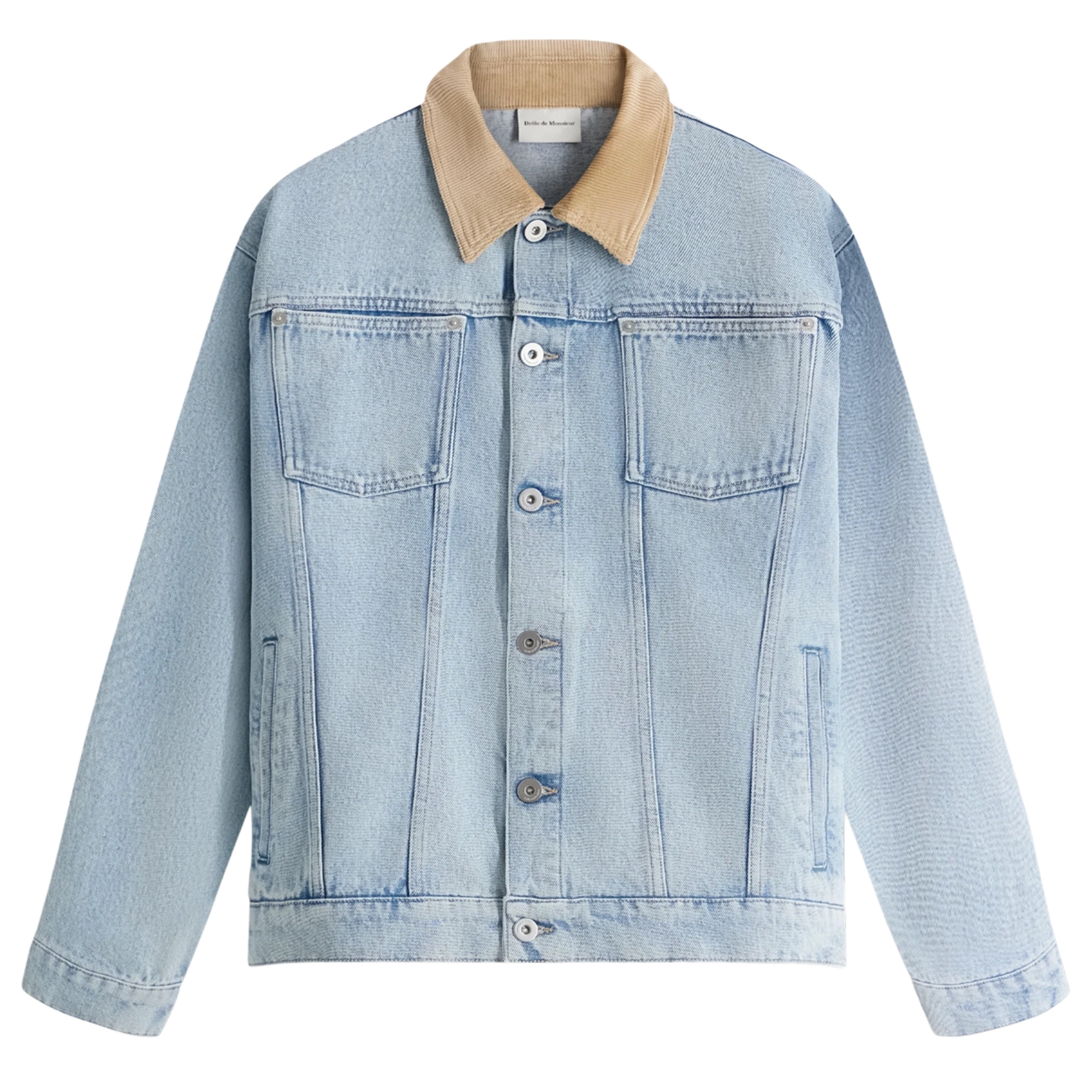DRÔLE DE MONSIEUR La Veste Jean Délavée Azzurro