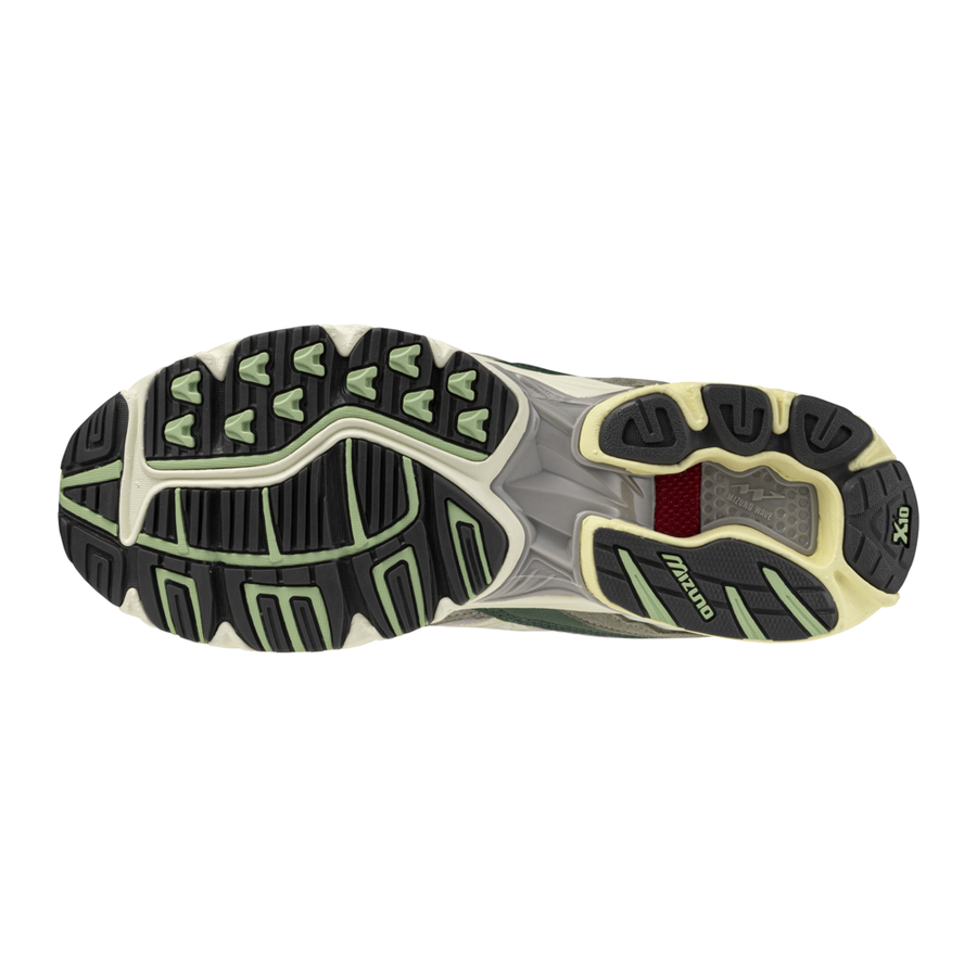 MIZUNO Wave Rider 10 Opal Gray Pristine Bistro Green