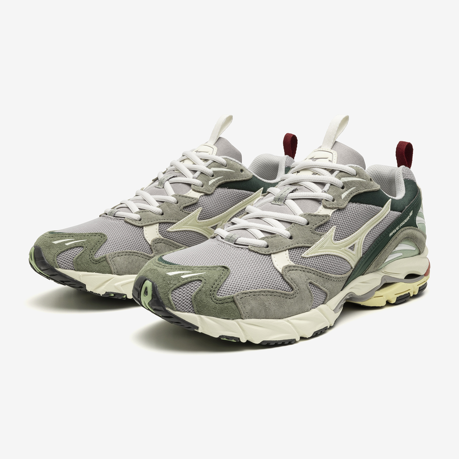 MIZUNO Wave Rider 10 Opal Gray Pristine Bistro Green