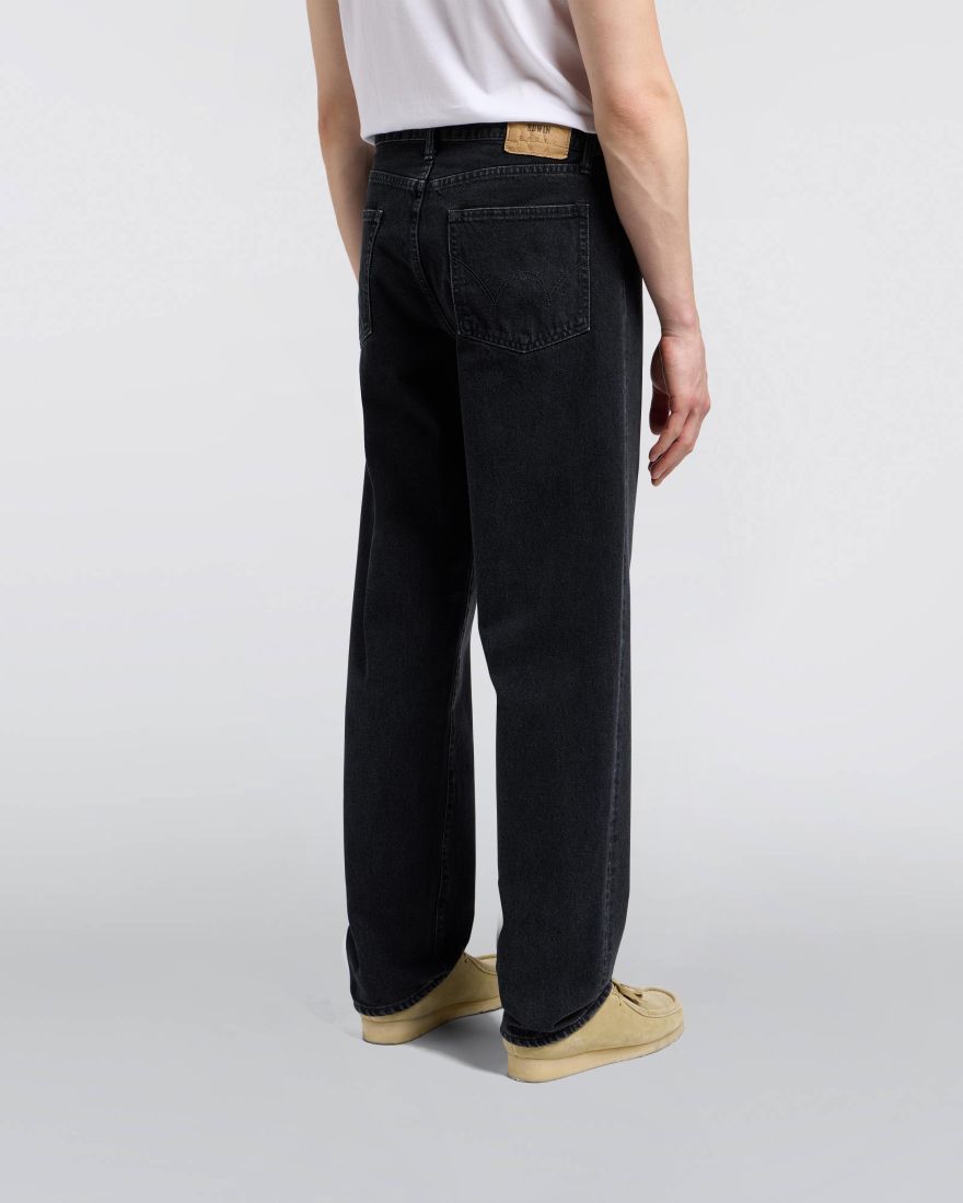 EDWIN Loose Jeans Black Dark Used