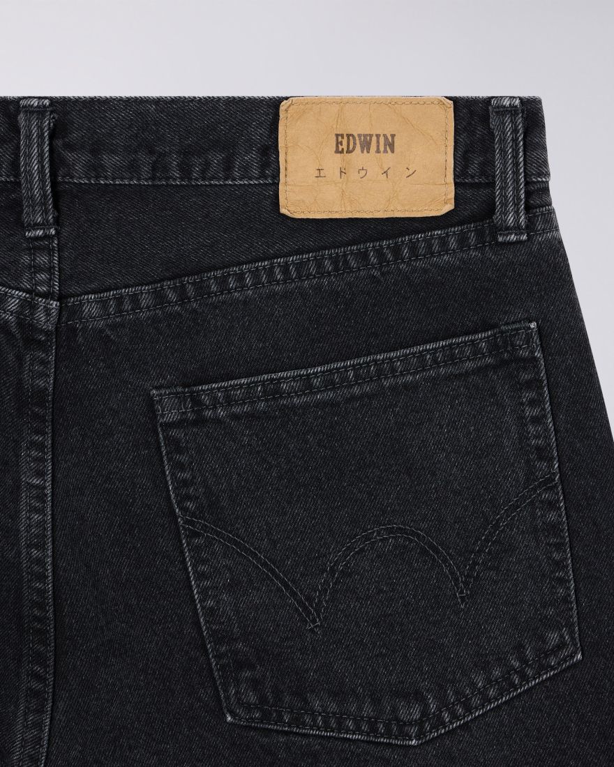 EDWIN Loose Jeans Black Dark Used