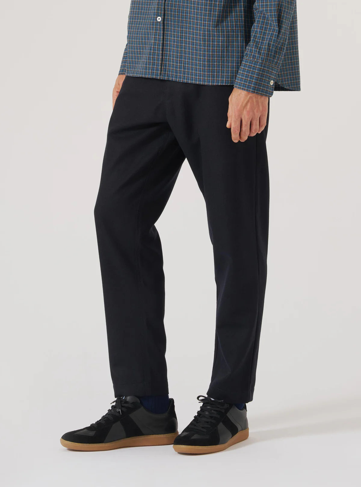 UNIVERSAL WORKS Dark Navy Upcycled Italian Tweed Military Chino