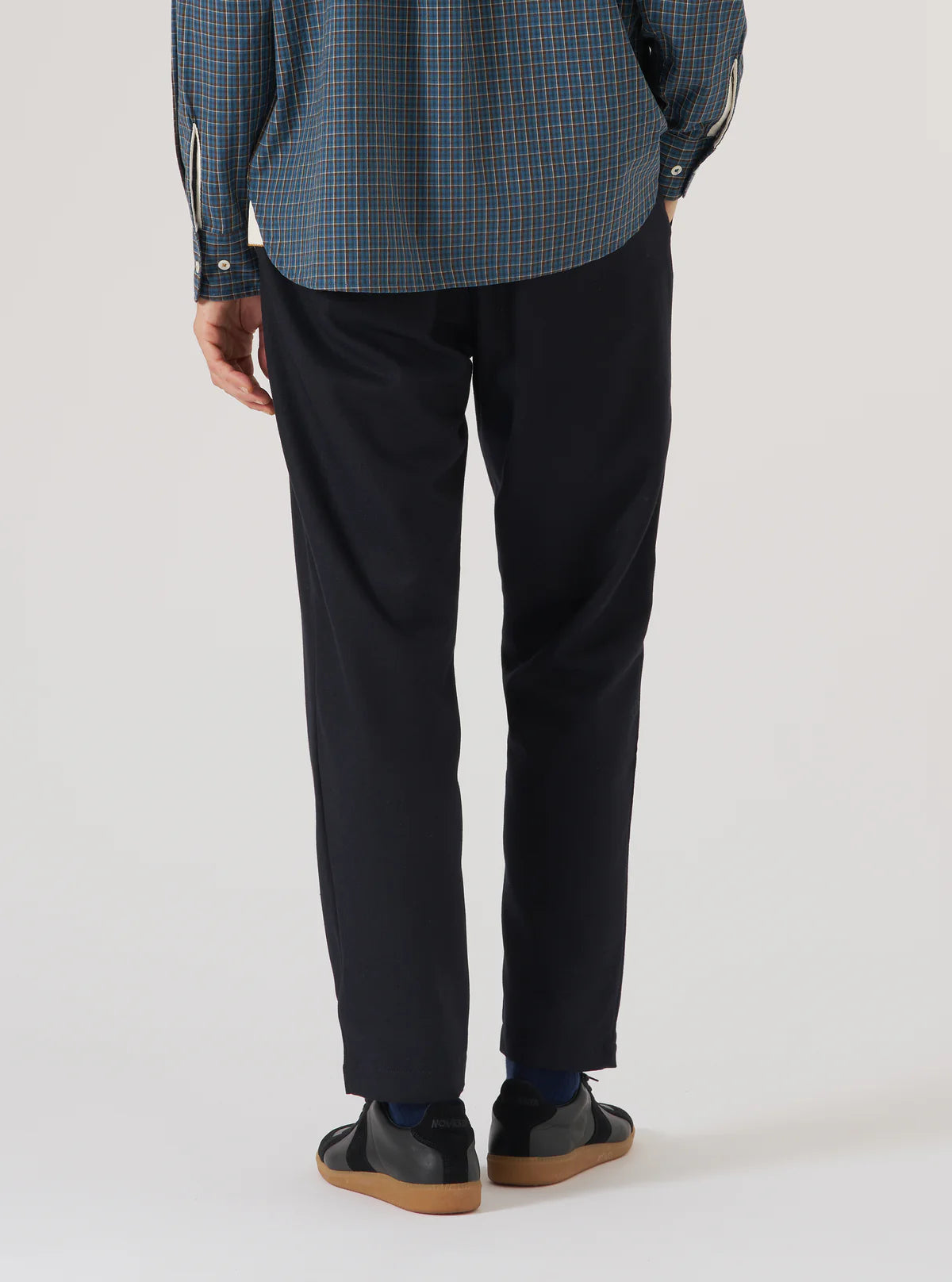UNIVERSAL WORKS Dark Navy Upcycled Italian Tweed Military Chino