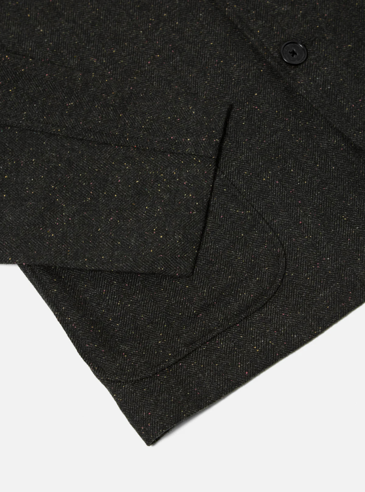 UNIVERSAL WORKS Black Salt N Pepper Tweed Three Button Jacket