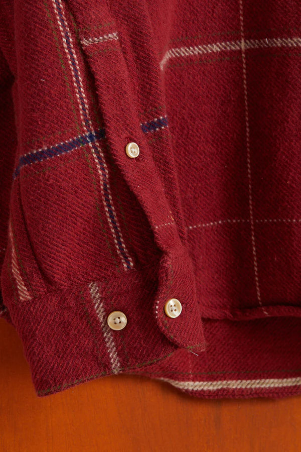 Chemise Torse Bordeaux FLANELLE PORTUGAISE
