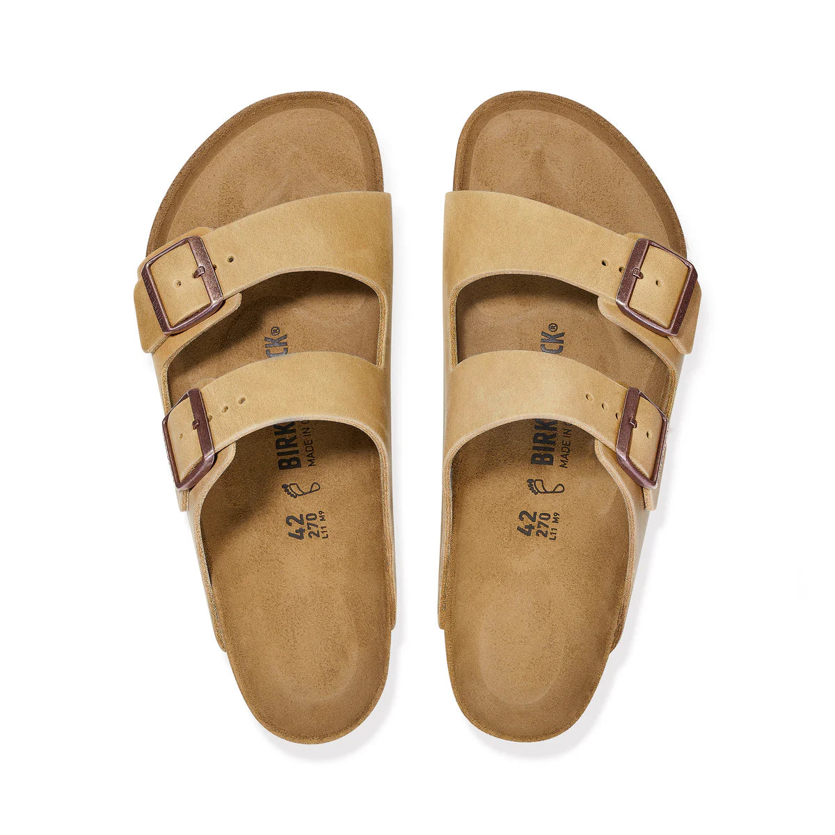 BIRKENSTOCK Arizona BS Tabacco Marrone Pelle Oliata Calzata Stretta