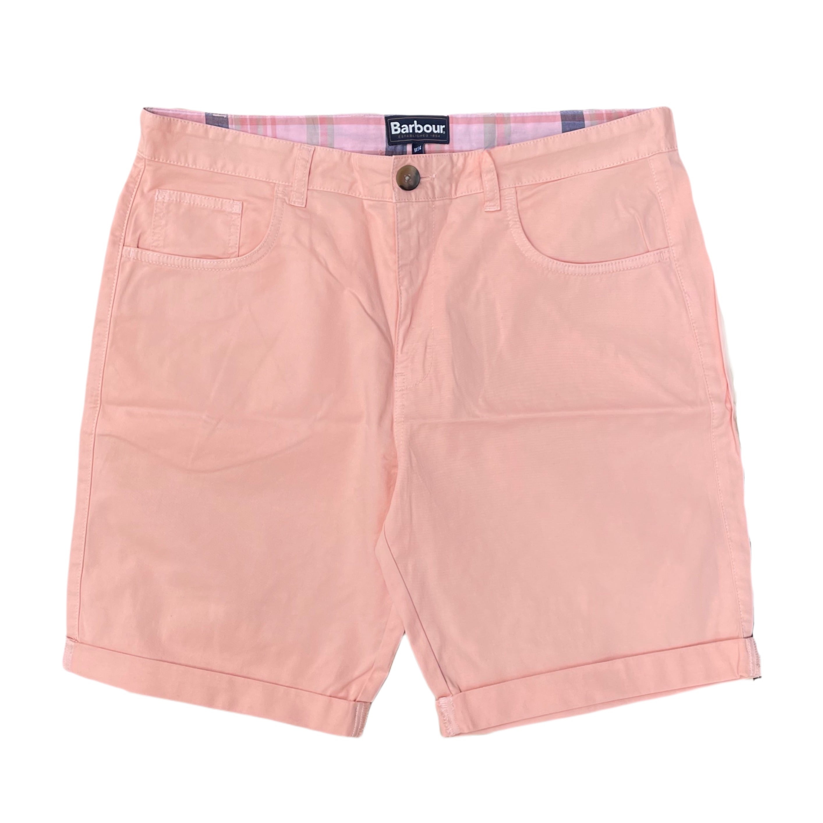 BARBOUR Short en Sergé Surteint Rose Sel