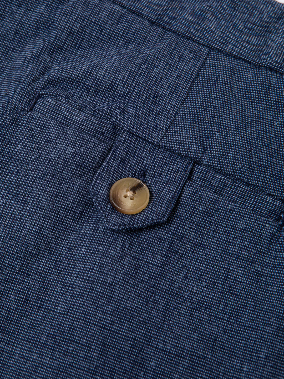KESTIN Wick Trouser in Indigo Linen Marl