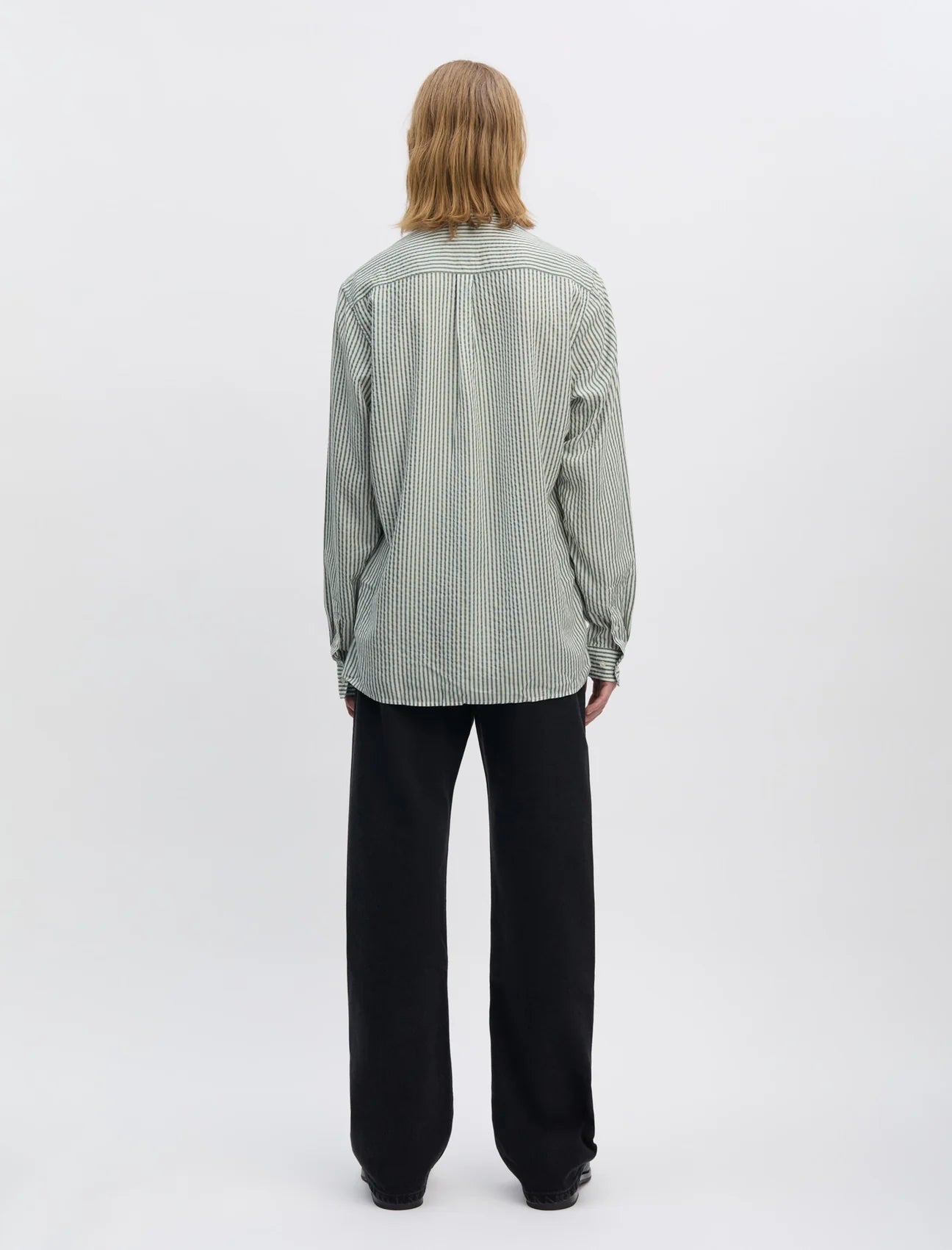 ANOTHER ASPECT Another Shirt 1.0 Evergreen White Stripe