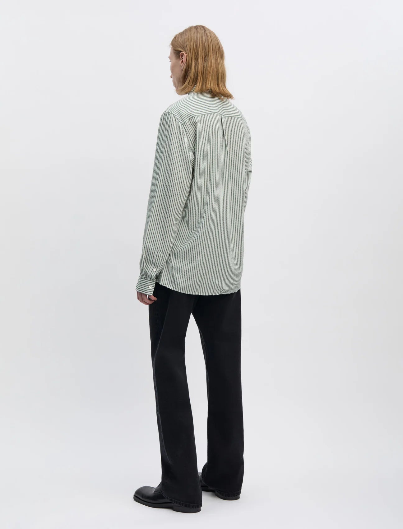 ANOTHER ASPECT Another Shirt 1.0 Evergreen White Stripe