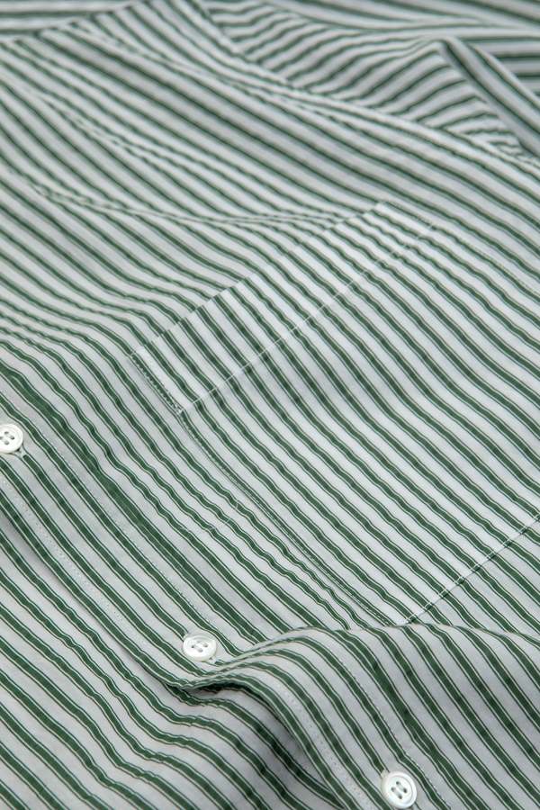 ANOTHER ASPECT Another Shirt 1.0 Evergreen White Stripe