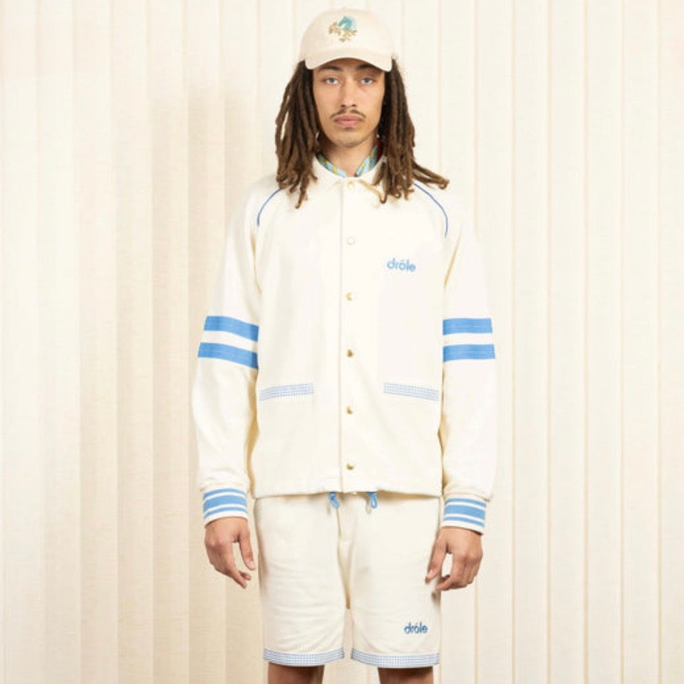 DRÔLE DE MONSIEUR La Veste Après-Sport in bianco sporco