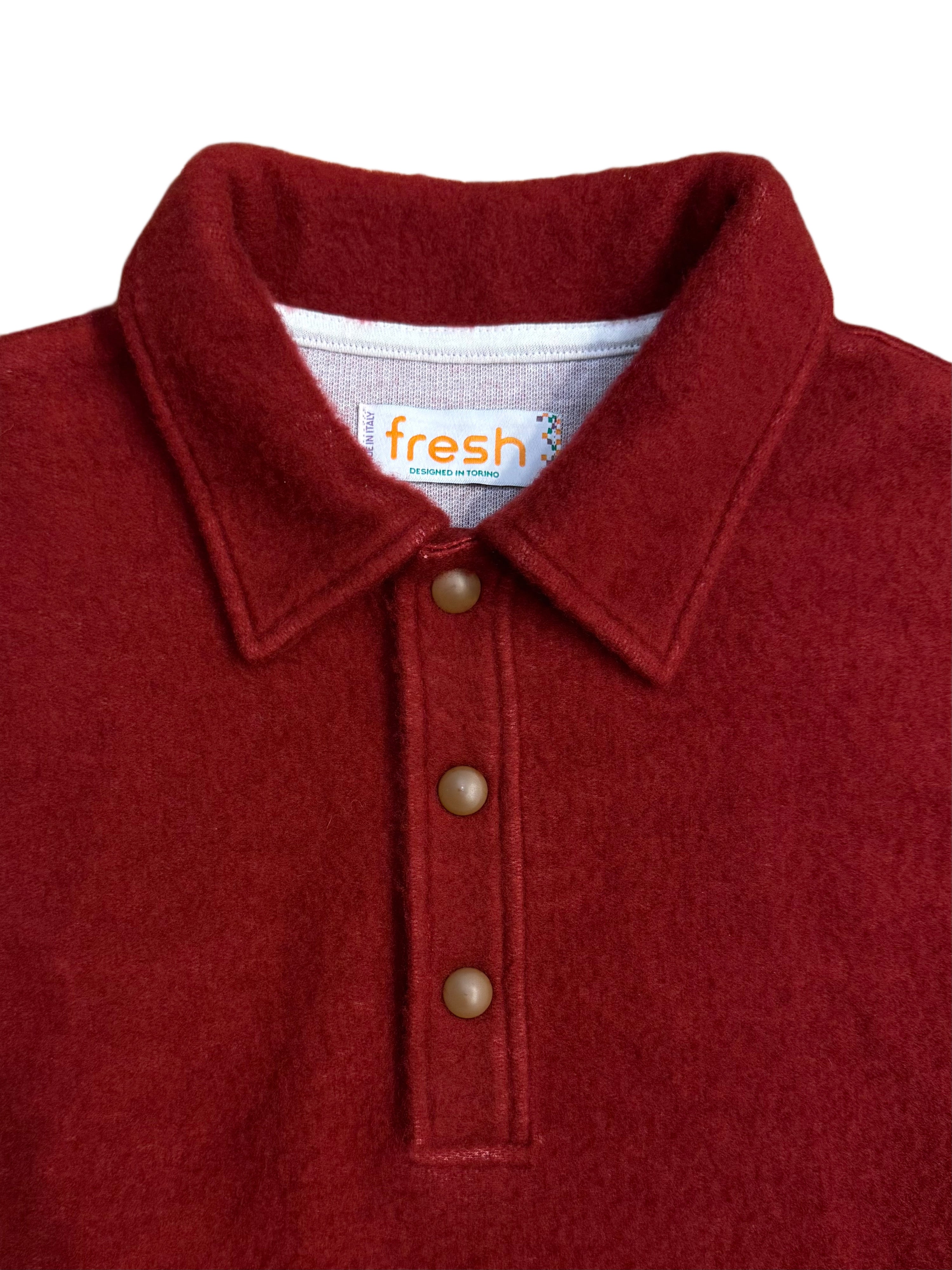 FRESH Bamboo Polo Sweater In Red