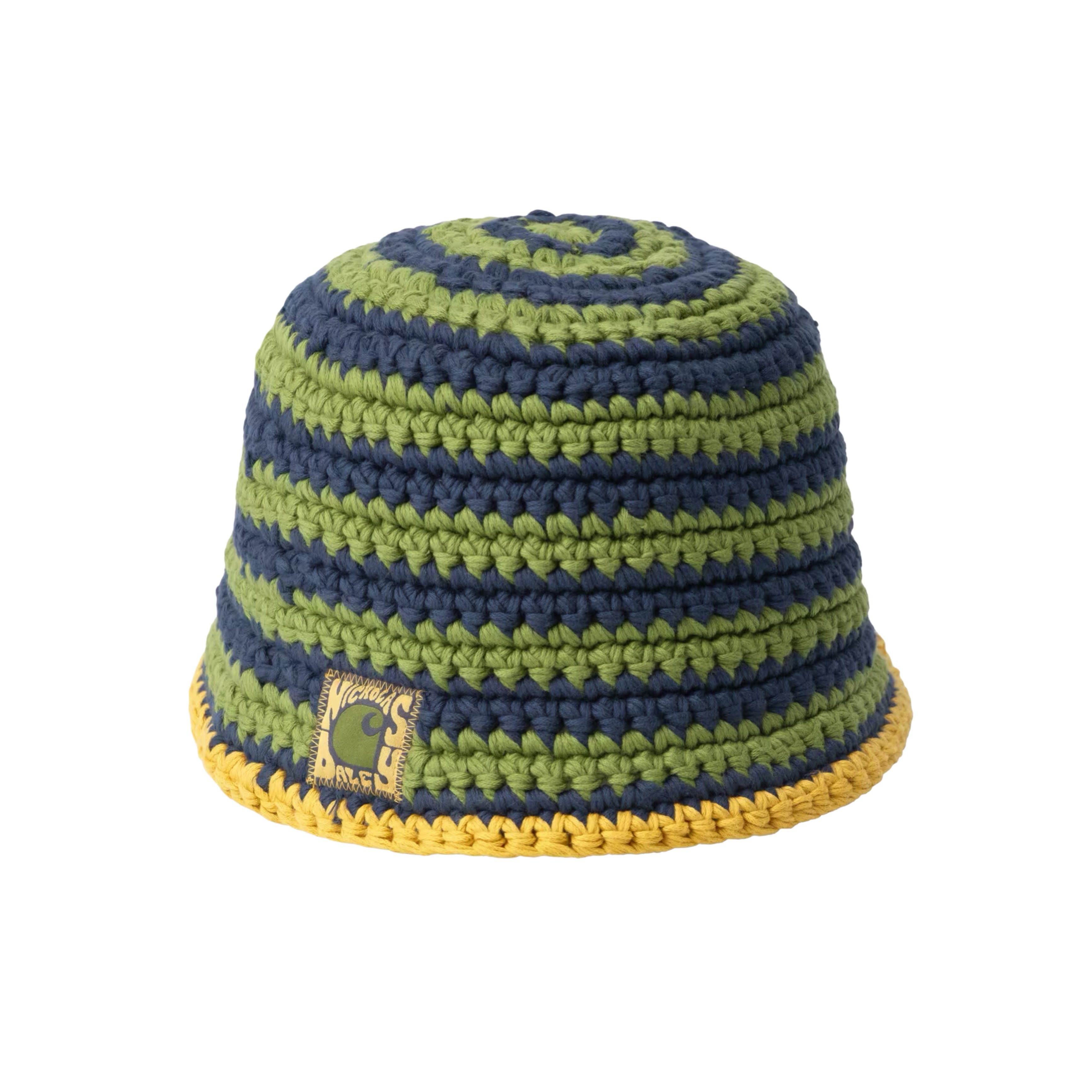 CARHARTT WIP x Nicholas Daley Knitted Hat ND Tawny Olive / Cedar Green / Black Iris
