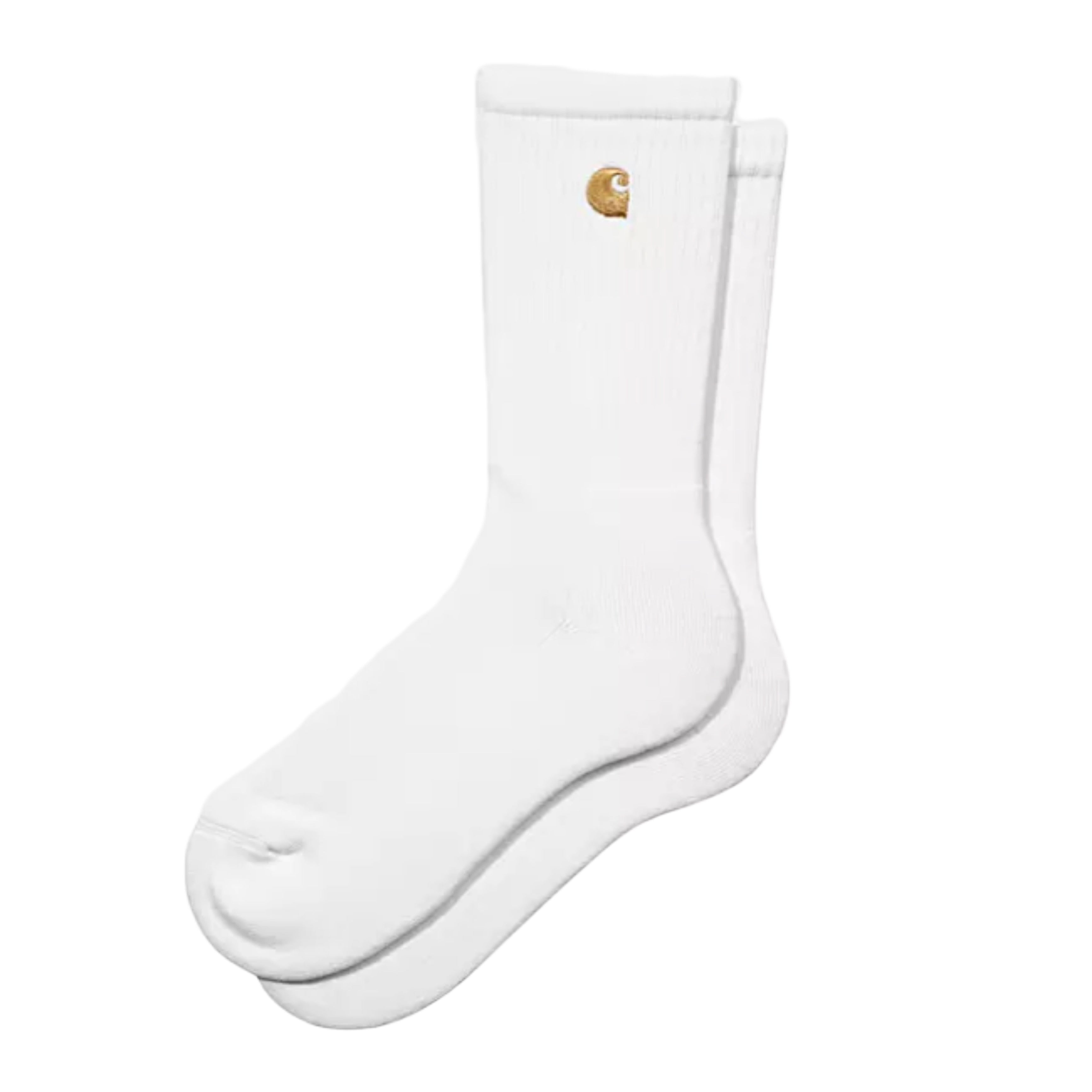 CARHARTT WIP Chase Chaussettes Or Blanc