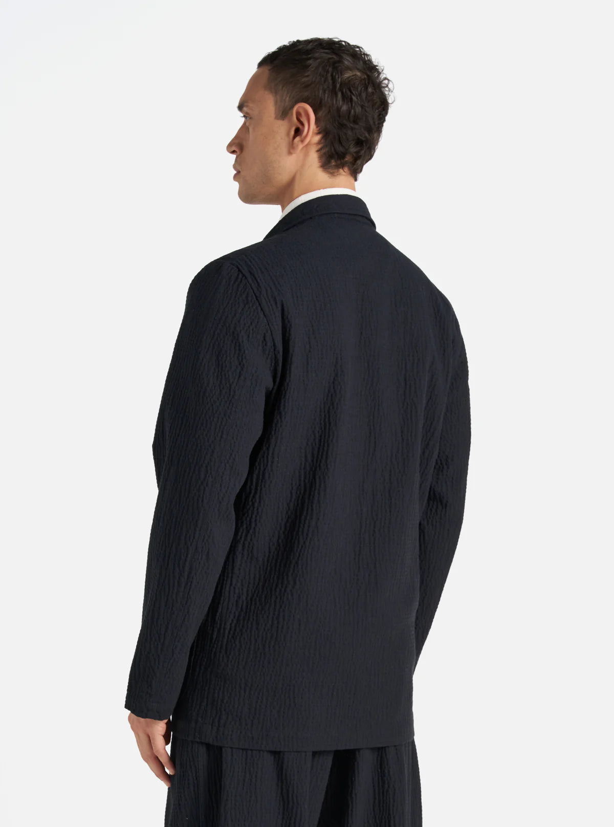 UNIVERSAL WORKS Giacca monopetto Ospina in cotone blu scuro