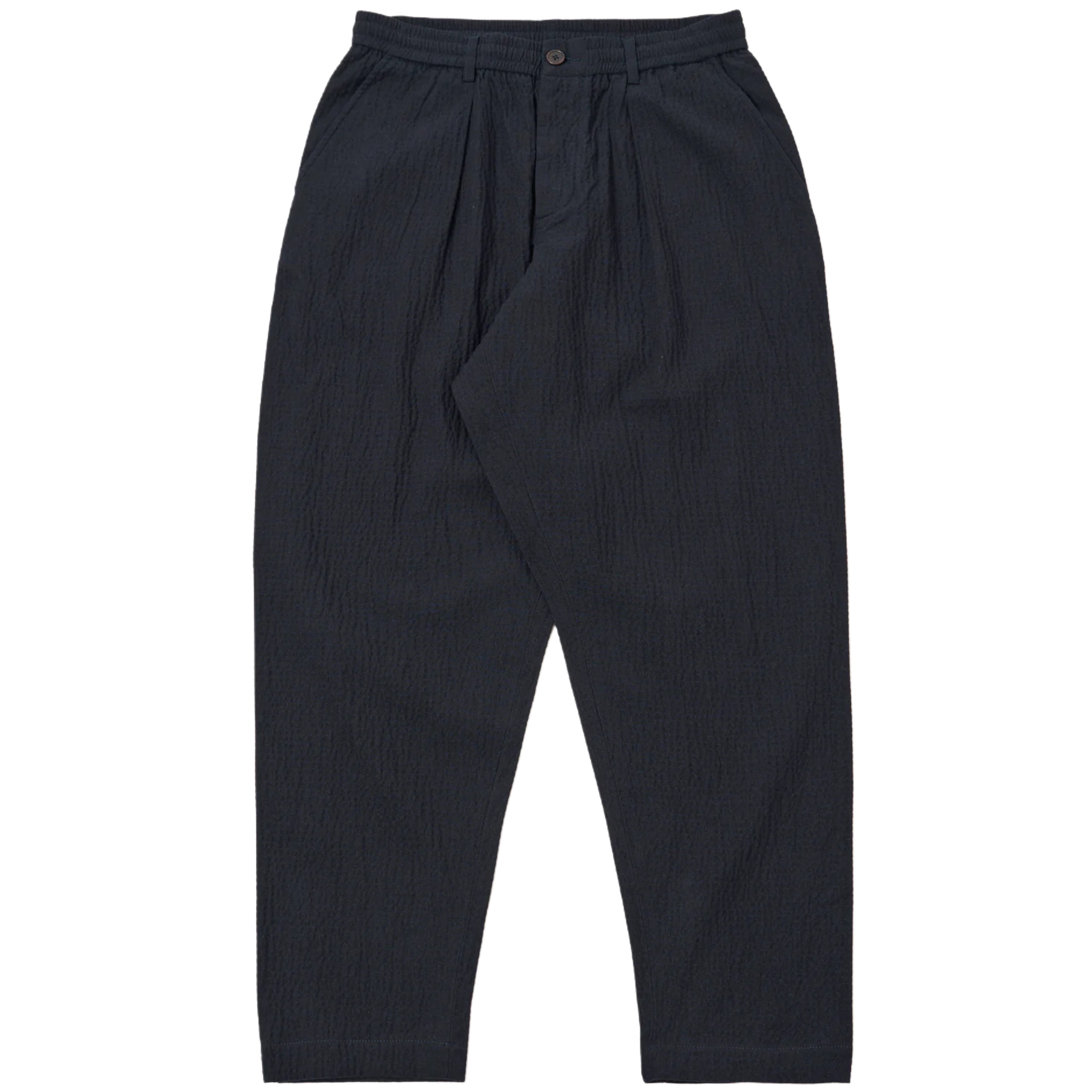 UNIVERSAL WORKS Dark Navy Ospina Cotton Pleated Track Pant