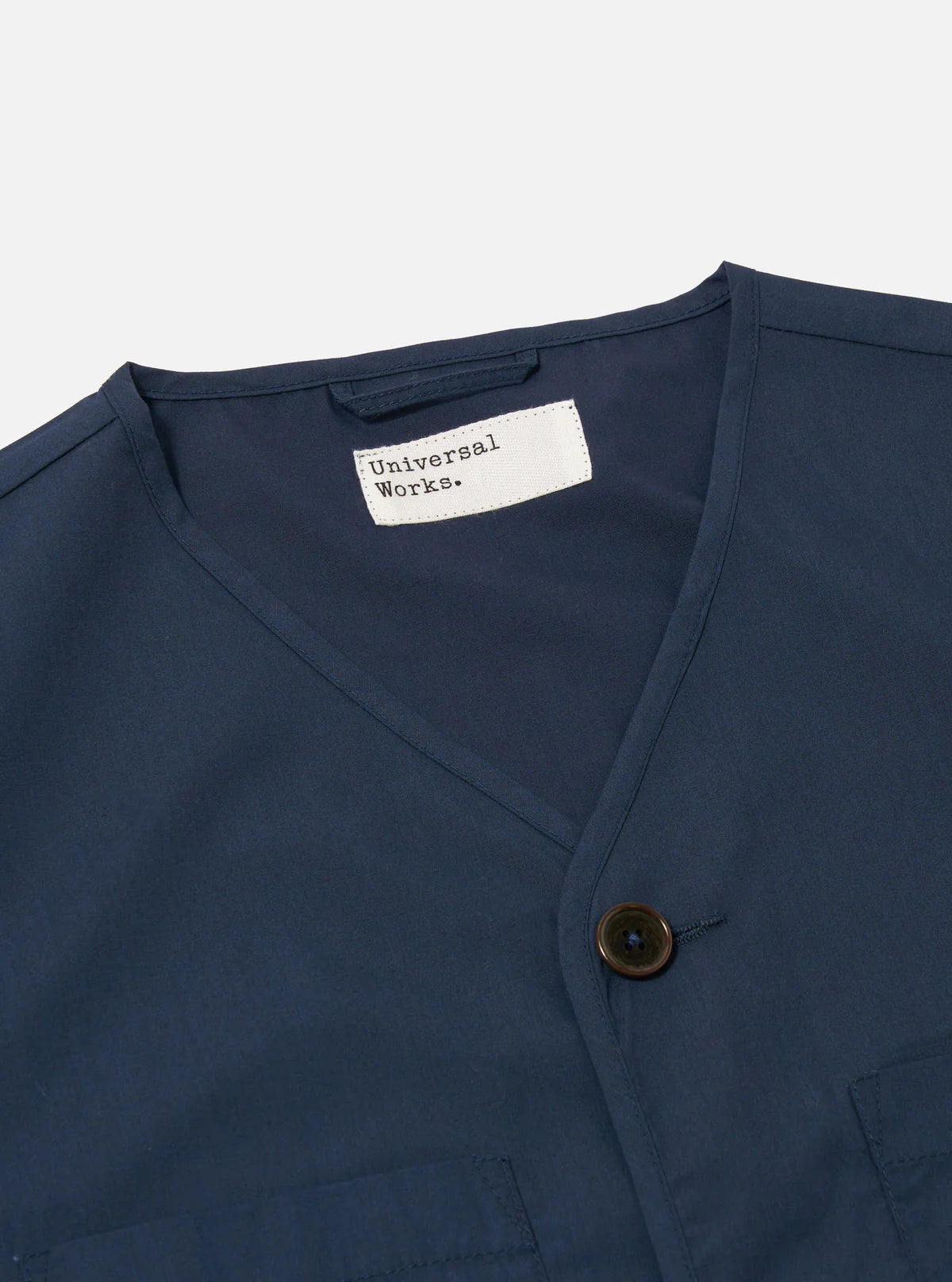 UNIVERSAL WORKS Navy Recycled Polytech City Waistcoat