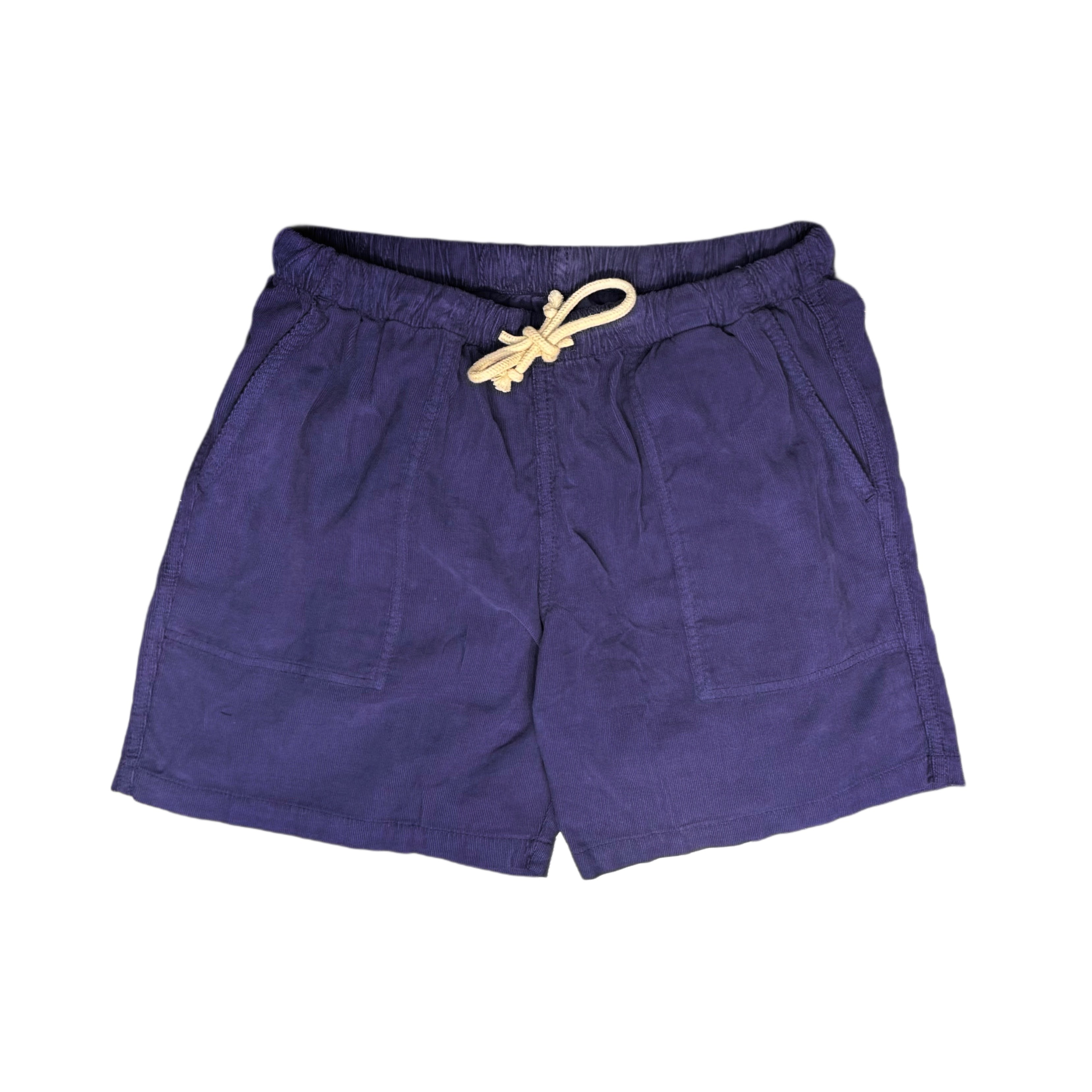 LA PAZ Short Formigal en velours côtelé bleu marine