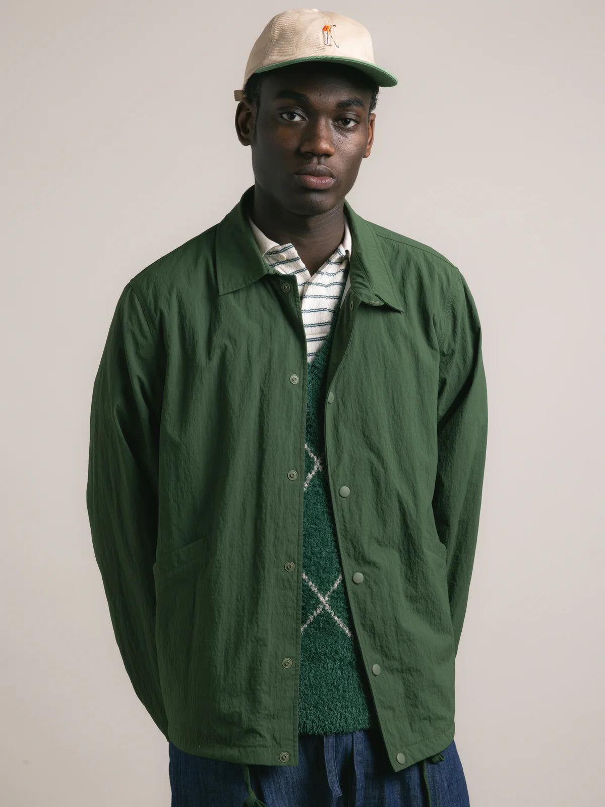 KESTIN Oakley Coach Jacket in Collegiate Green Ripstop