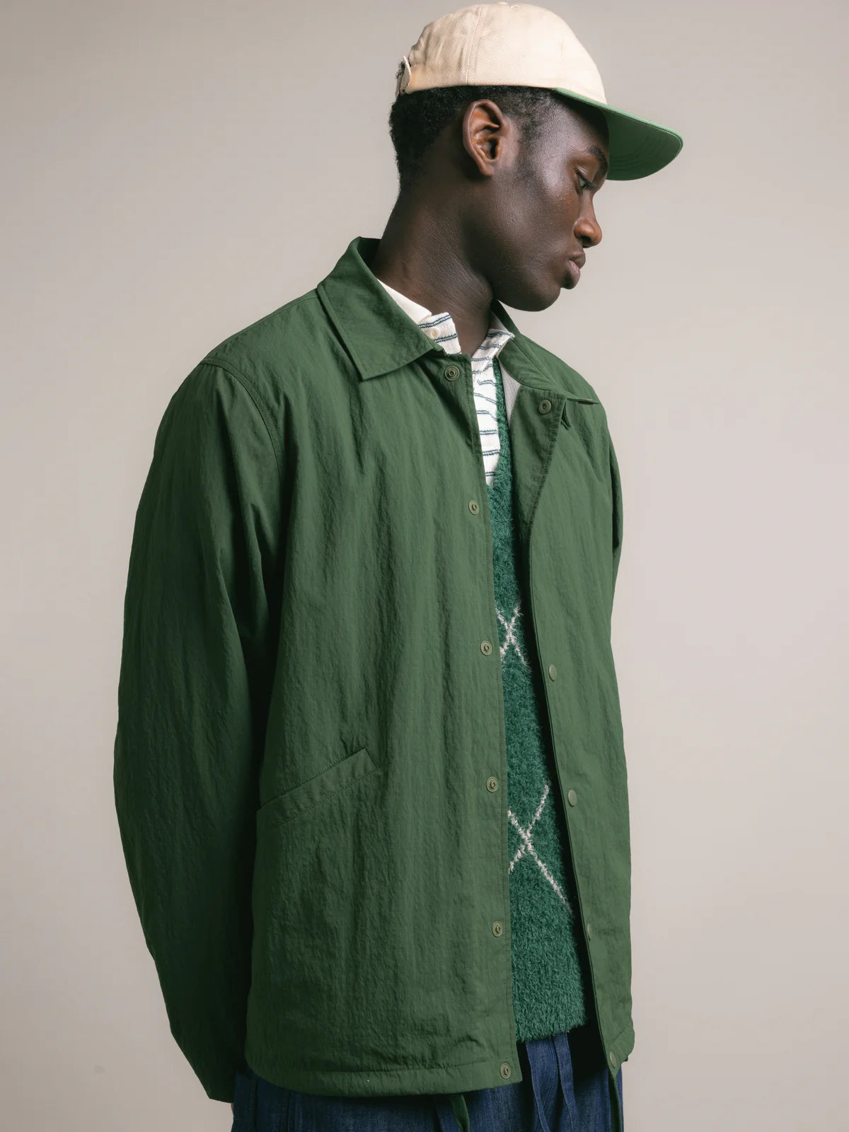 KESTIN Oakley Coach Jacket in Collegiate Green Ripstop