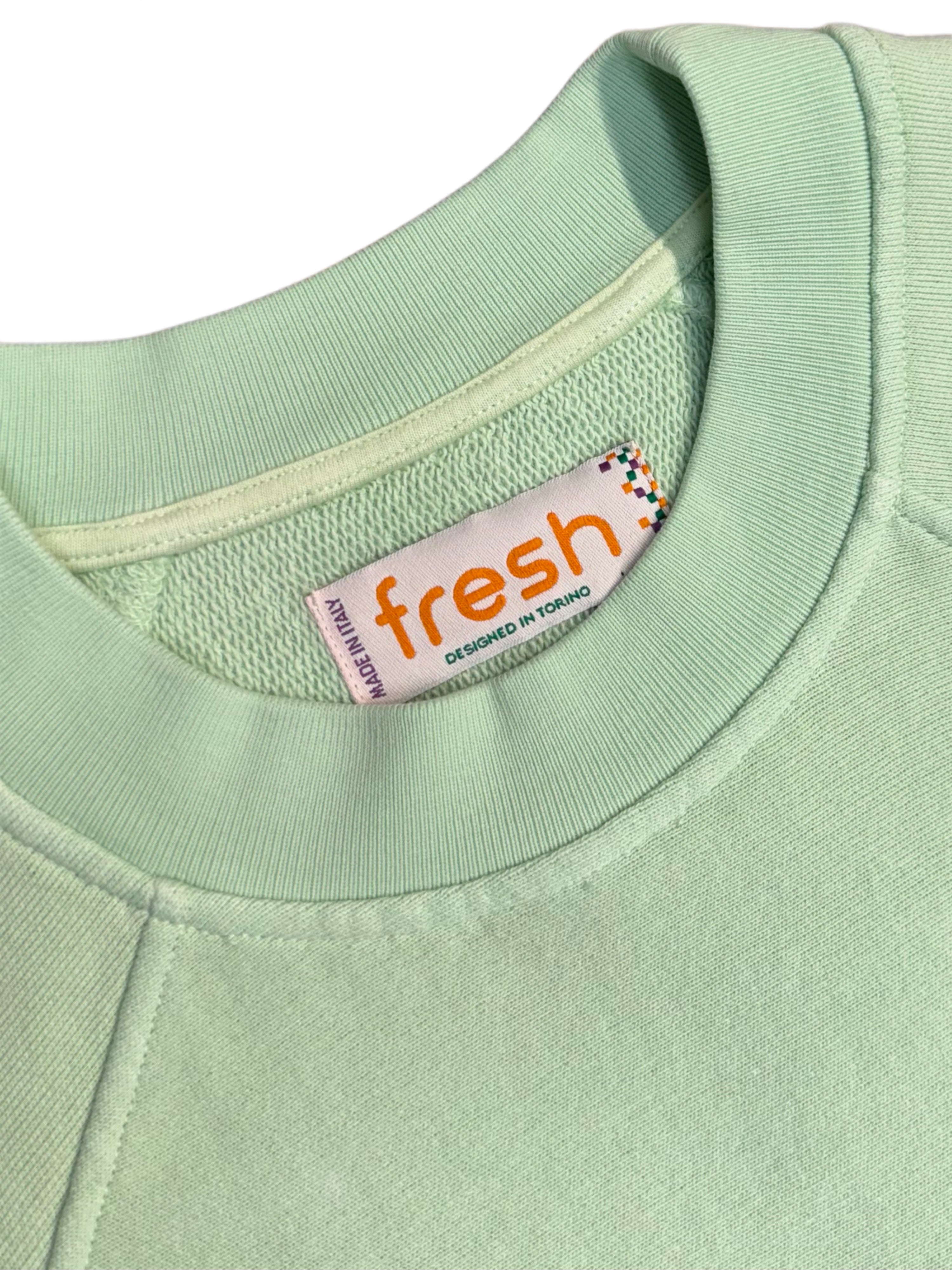 Sweat-shirt en coton FRESH Billie couleur menthe