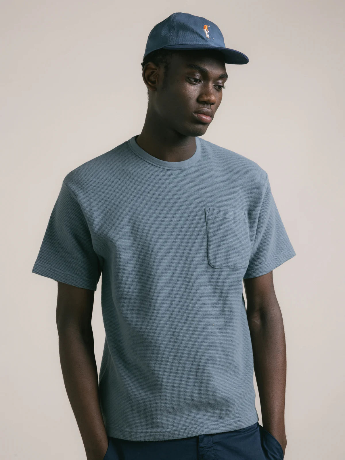 KESTIN Leuchars Cap in French Blue Navy con ricamo da golf