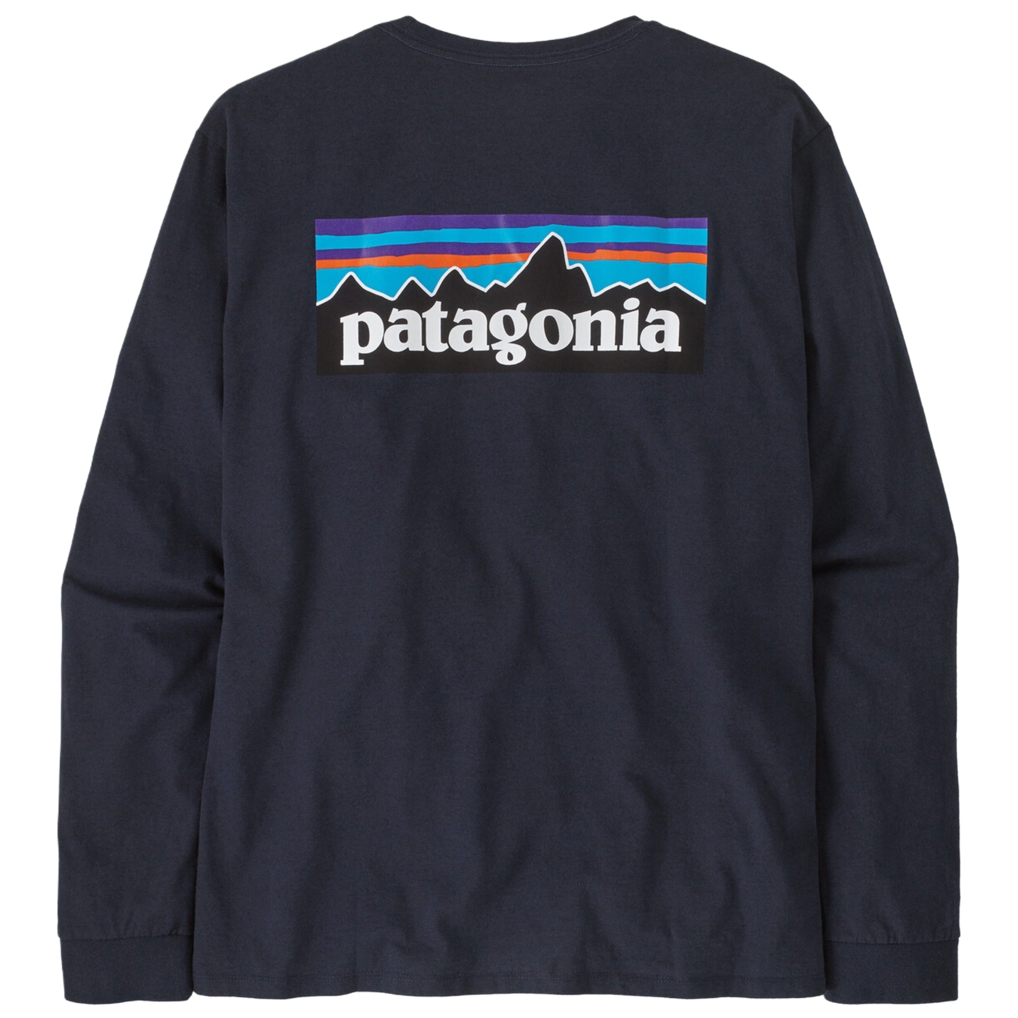 PATAGONIA P-6 Men's Long-Sleeved P-6 Logo Responsibili-Tee® New Navy