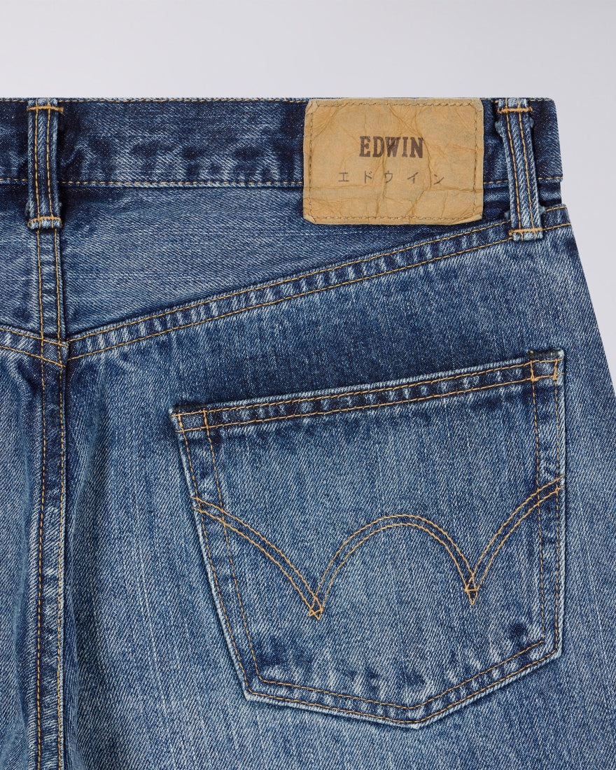 EDWIN Regular Tapered Blue Dark Used Made In Japan