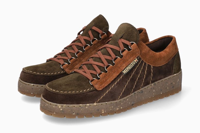 Chaussures en daim velours marron foncé MEPHISTO Rainbow