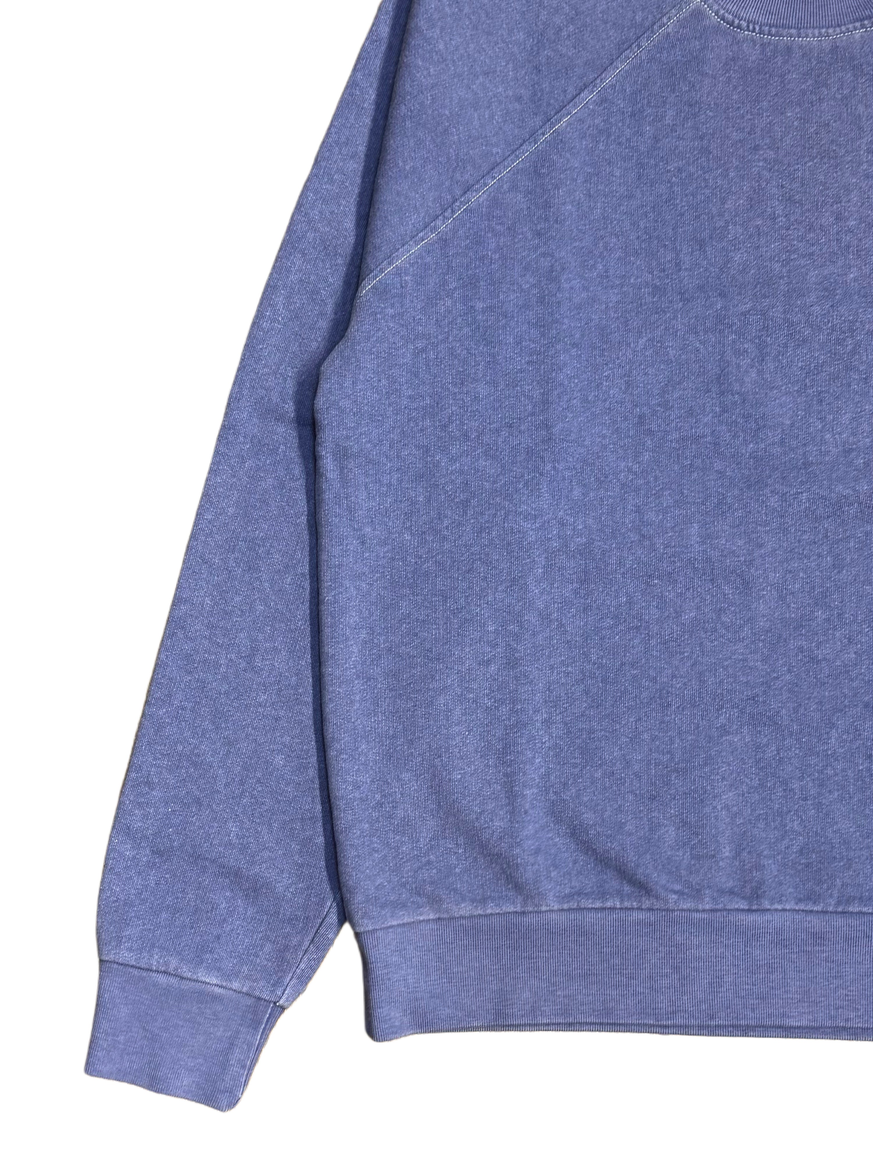 SWEAT Billie en coton plaqué bleu indigo