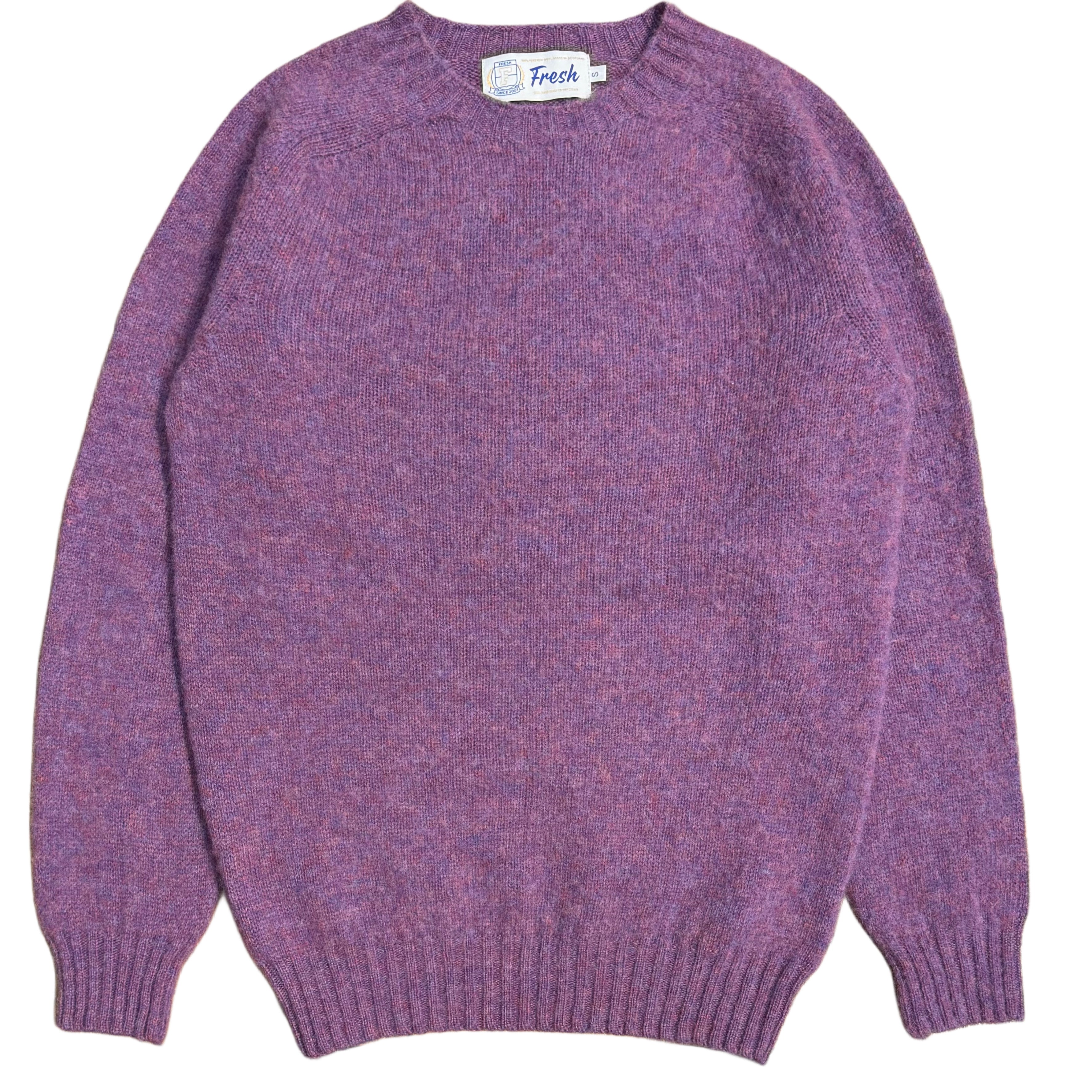 FRESH Sean Shaggy Shetland Wool Jumper In Calluna