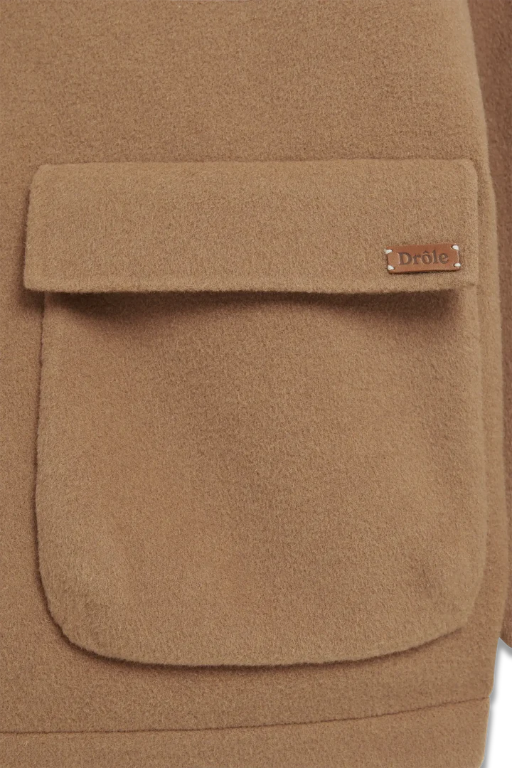 DRÔLE DE MONSIEUR La Veste à Capuche Laine In Cammello