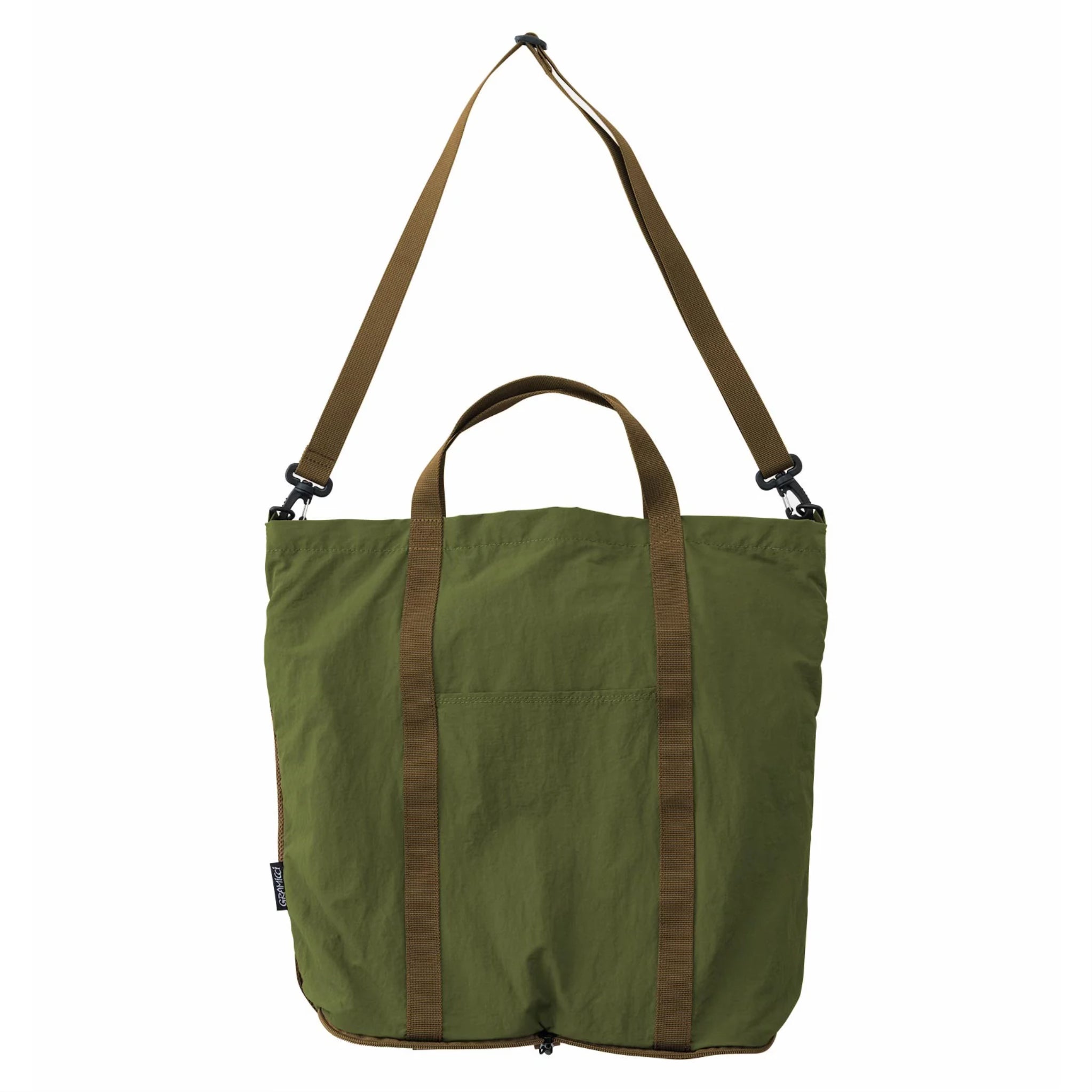 Borsa Explorer ripiegabile in nylon GRAMICCI in verde oliva