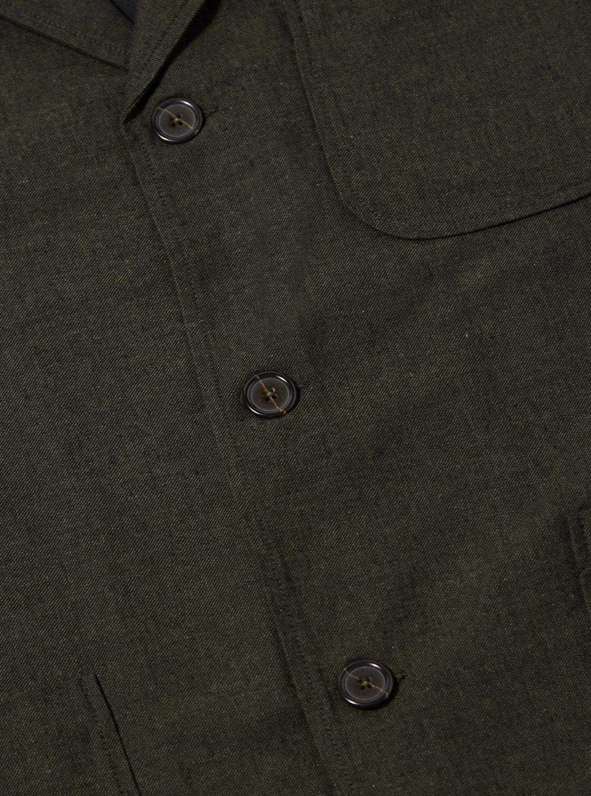 UNIVERSAL WORKS Olive Lucca Suiting Three Button Jacket