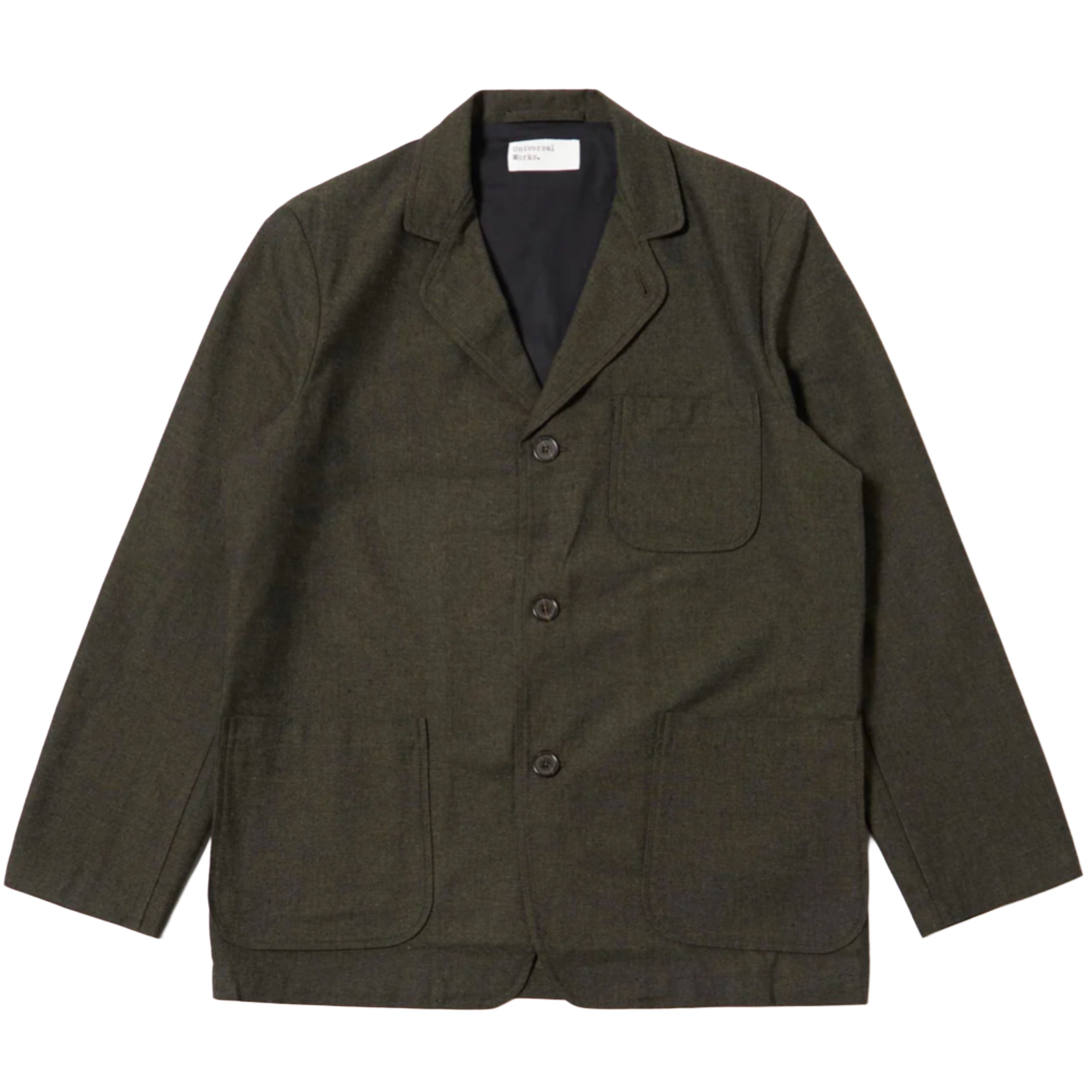 UNIVERSAL WORKS Olive Lucca Suiting Three Button Jacket