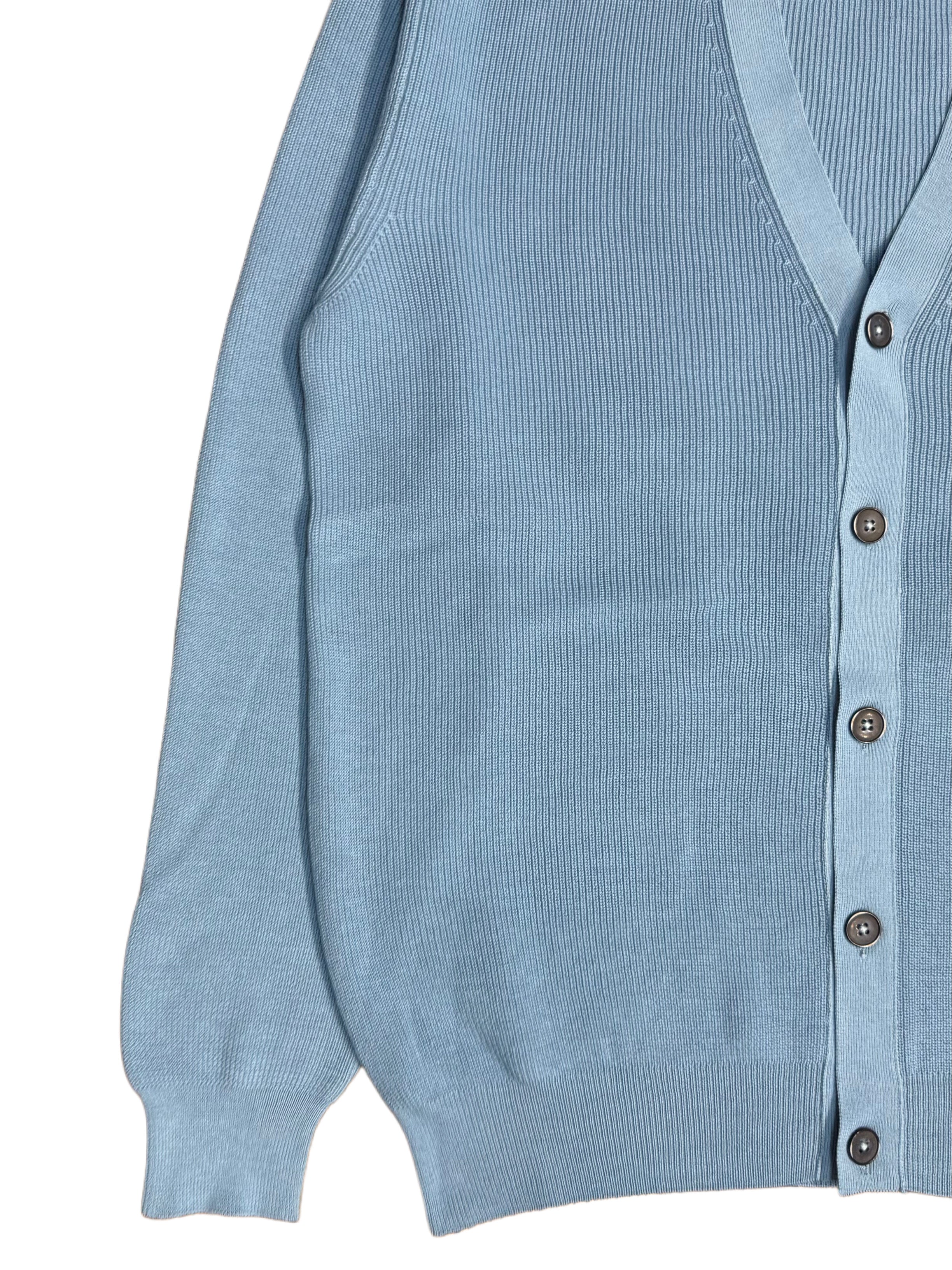 FRESH Scott Italian Cotton Cardigan in Baby Blue