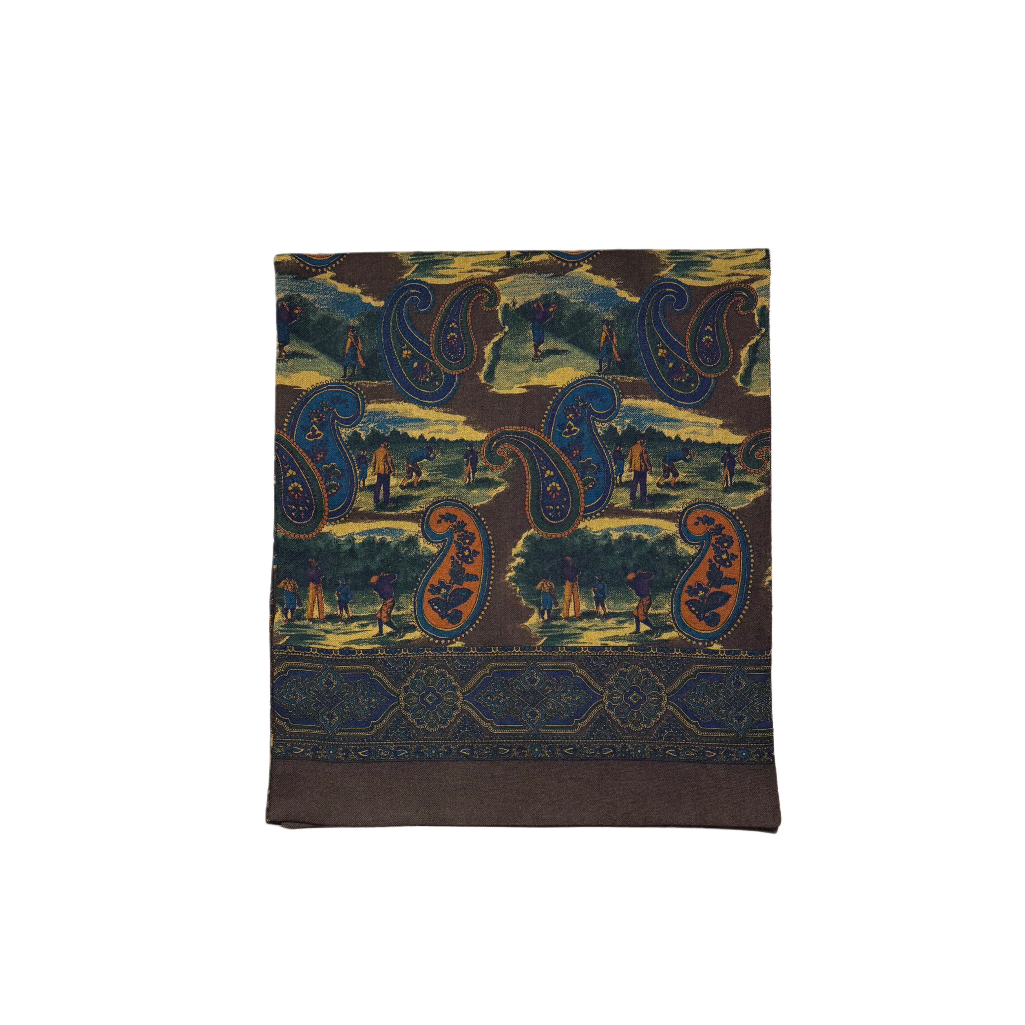 FRESH Wool Scarf in Golf Paisley